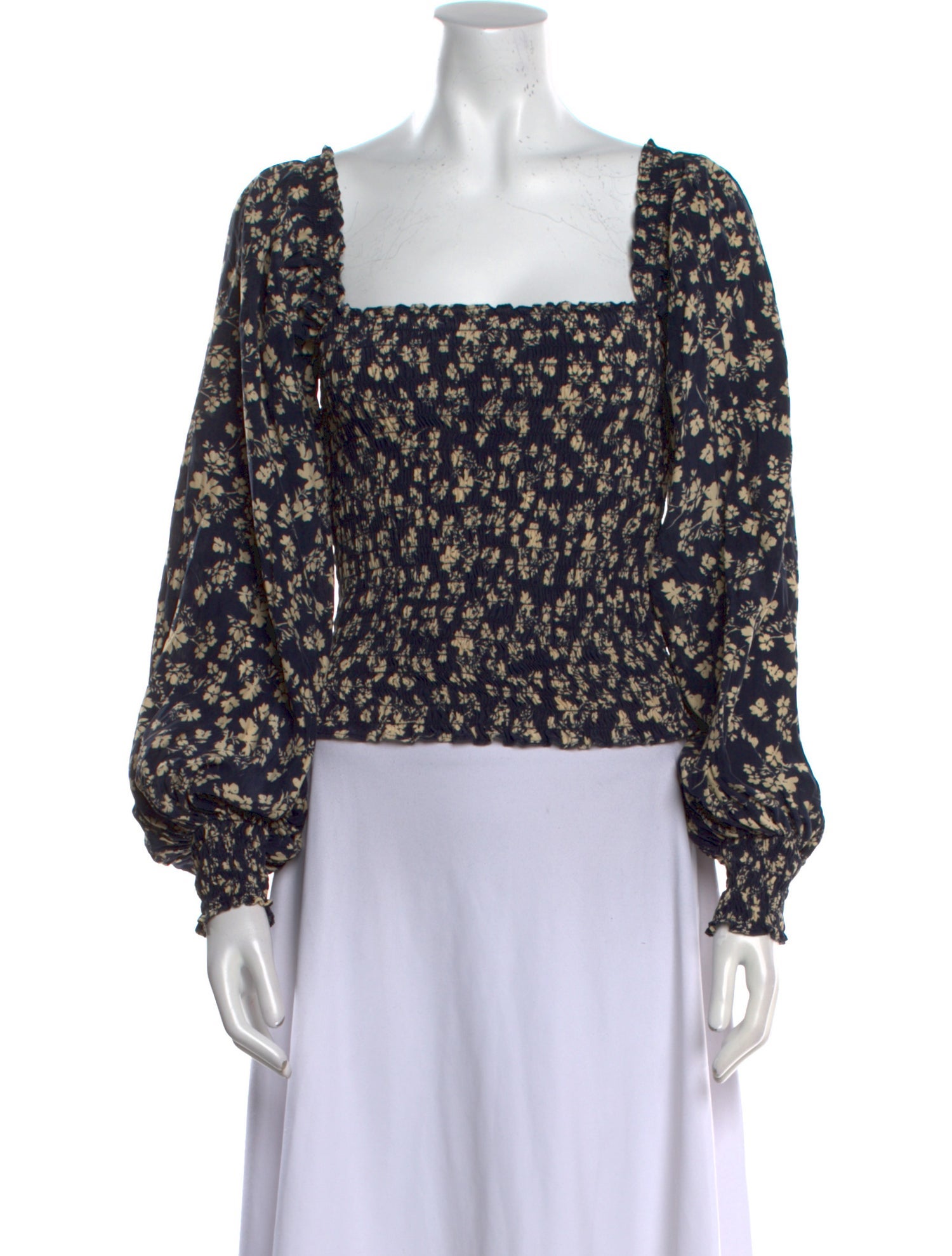 La Ligne Silk Floral Print Top