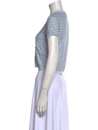 La Ligne Striped Crew Neck Crop Top