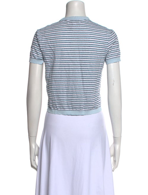 La Ligne Striped Crew Neck Crop Top