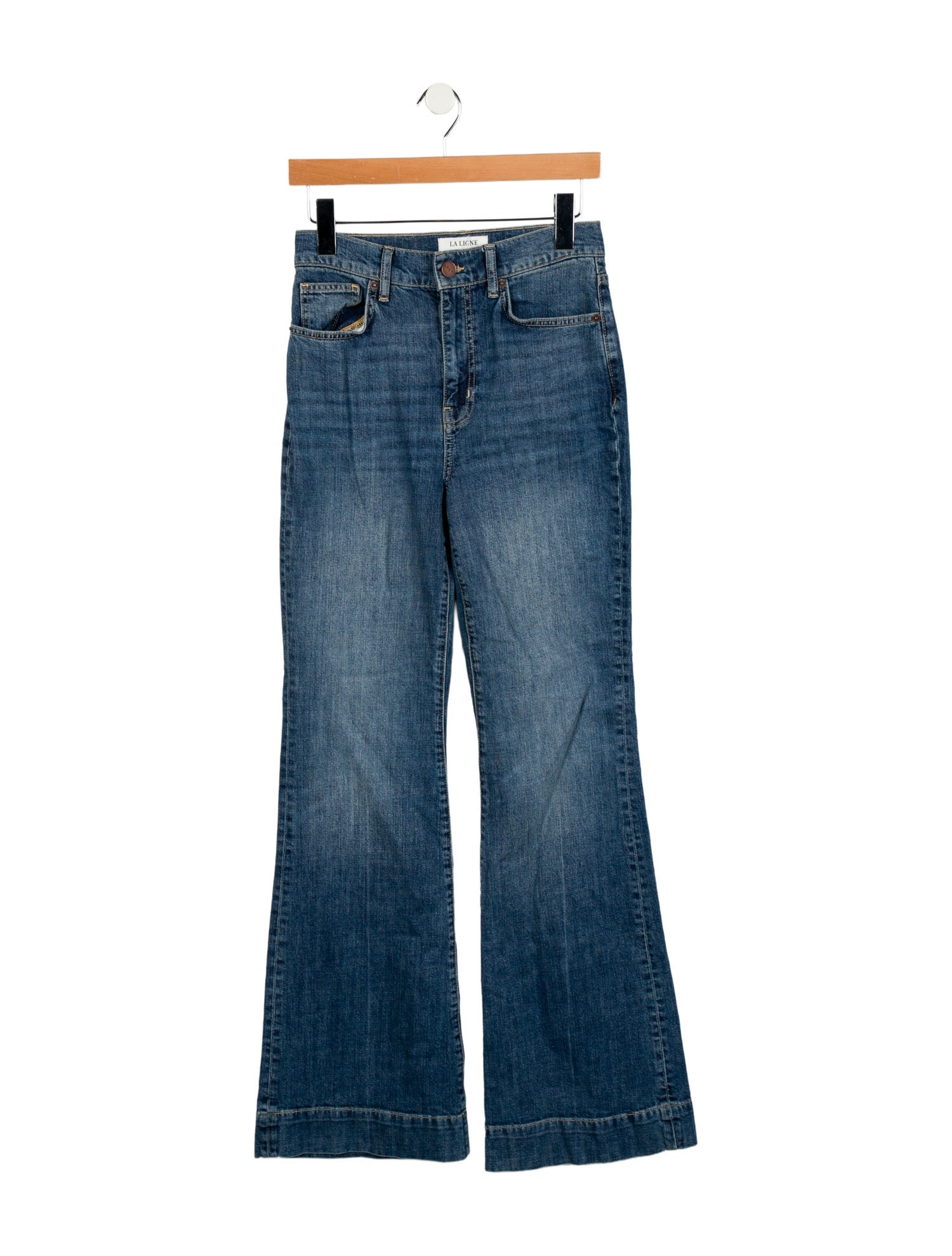 La Ligne Mid-Rise Wide Leg Jeans