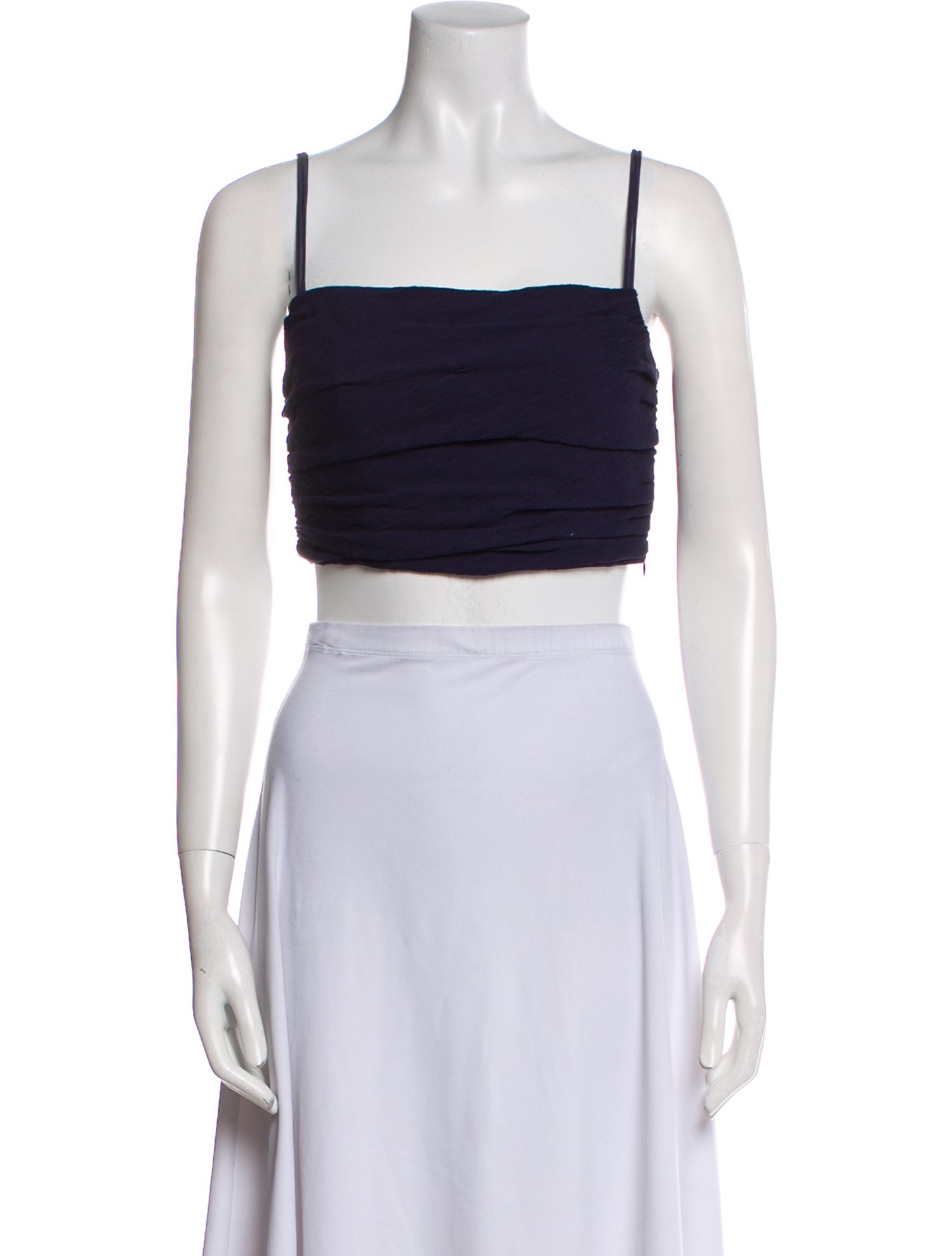 La Ligne Square Neckline Sleeveless Crop Top
