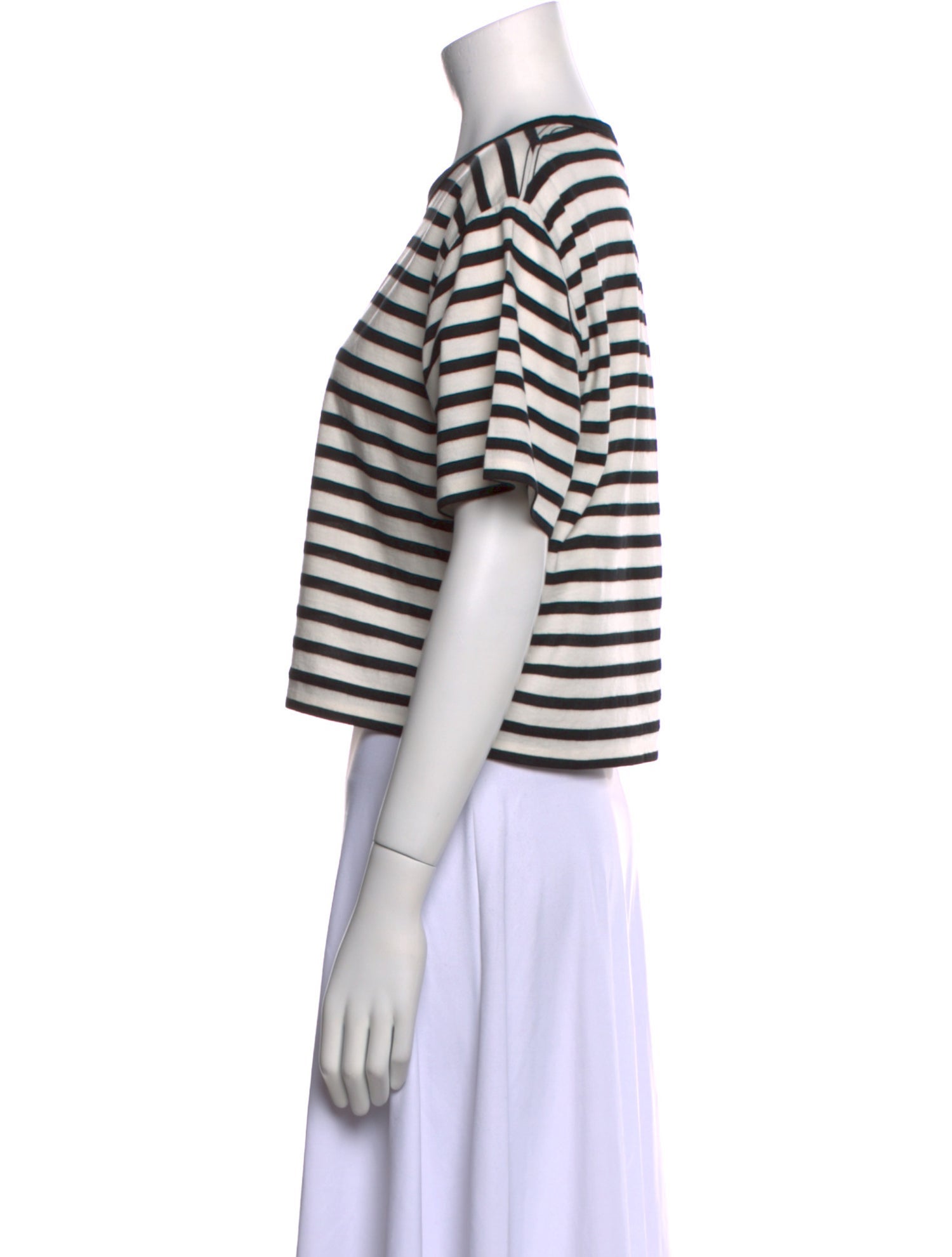 La Ligne Striped Crew Neck Crop Top w/ Tags