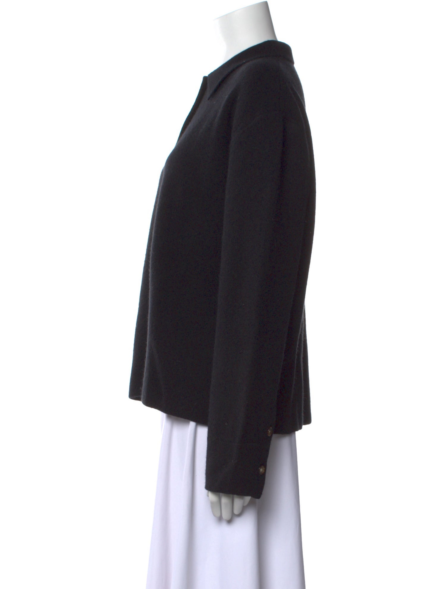 La Ligne Wool Long Sleeve Button-Up Top