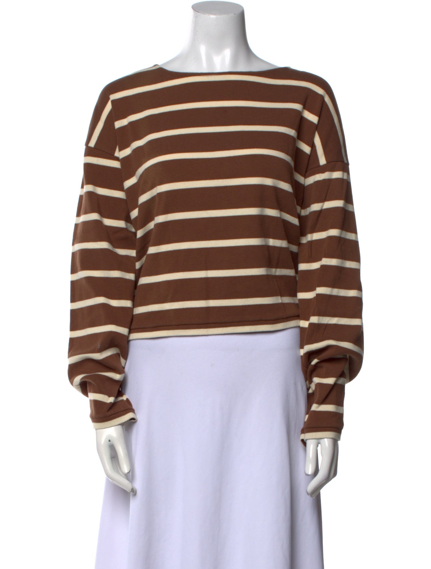 La Ligne Striped Bateau Neckline Top