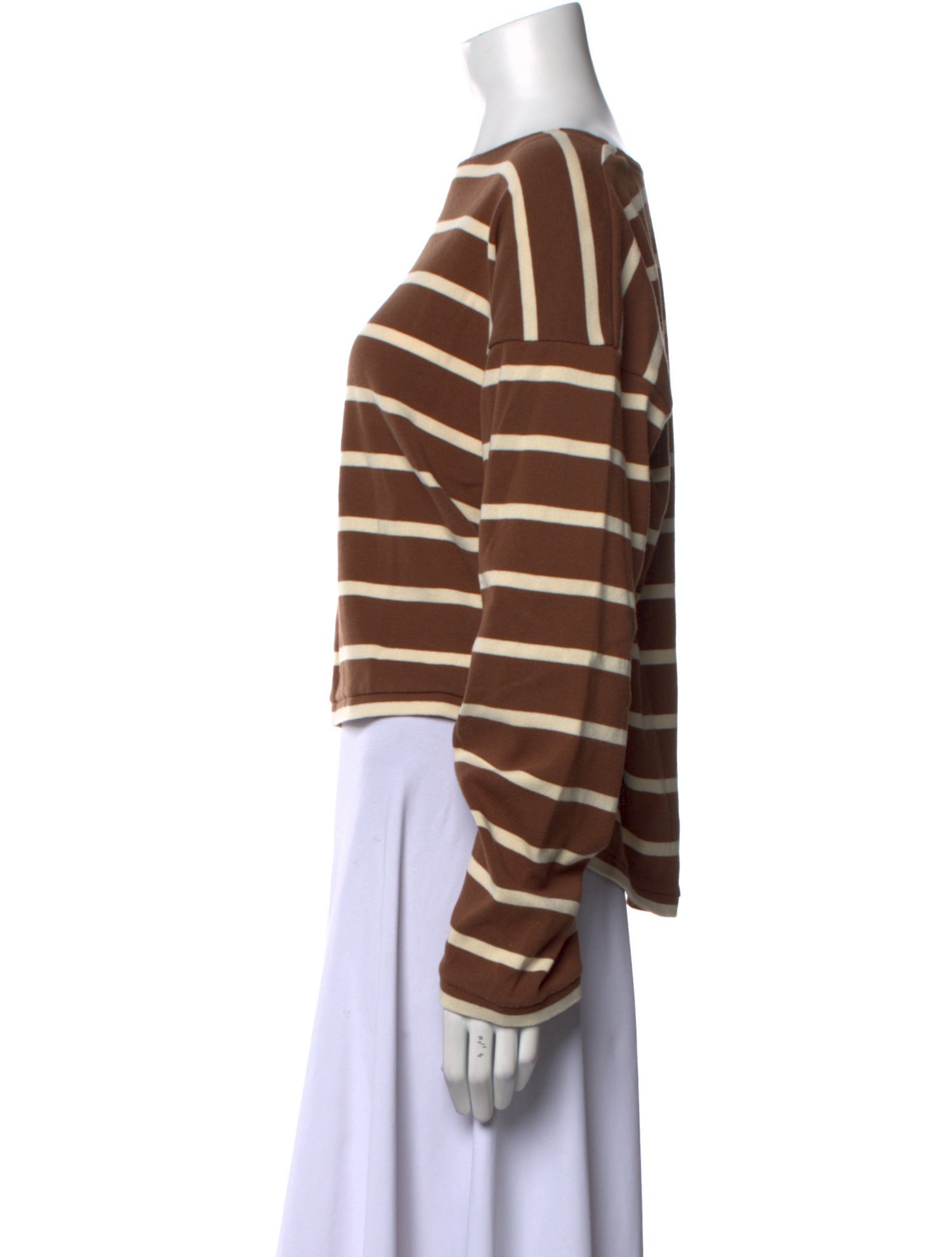 La Ligne Striped Bateau Neckline Top