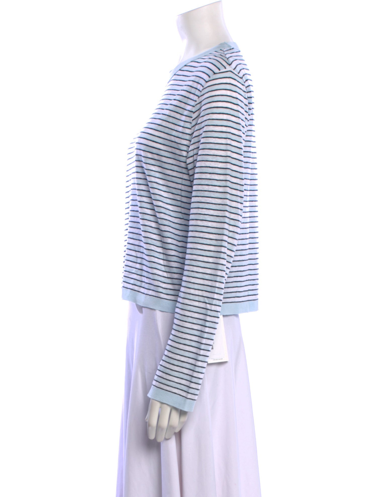 La Ligne Striped Crew Neck Crop Top