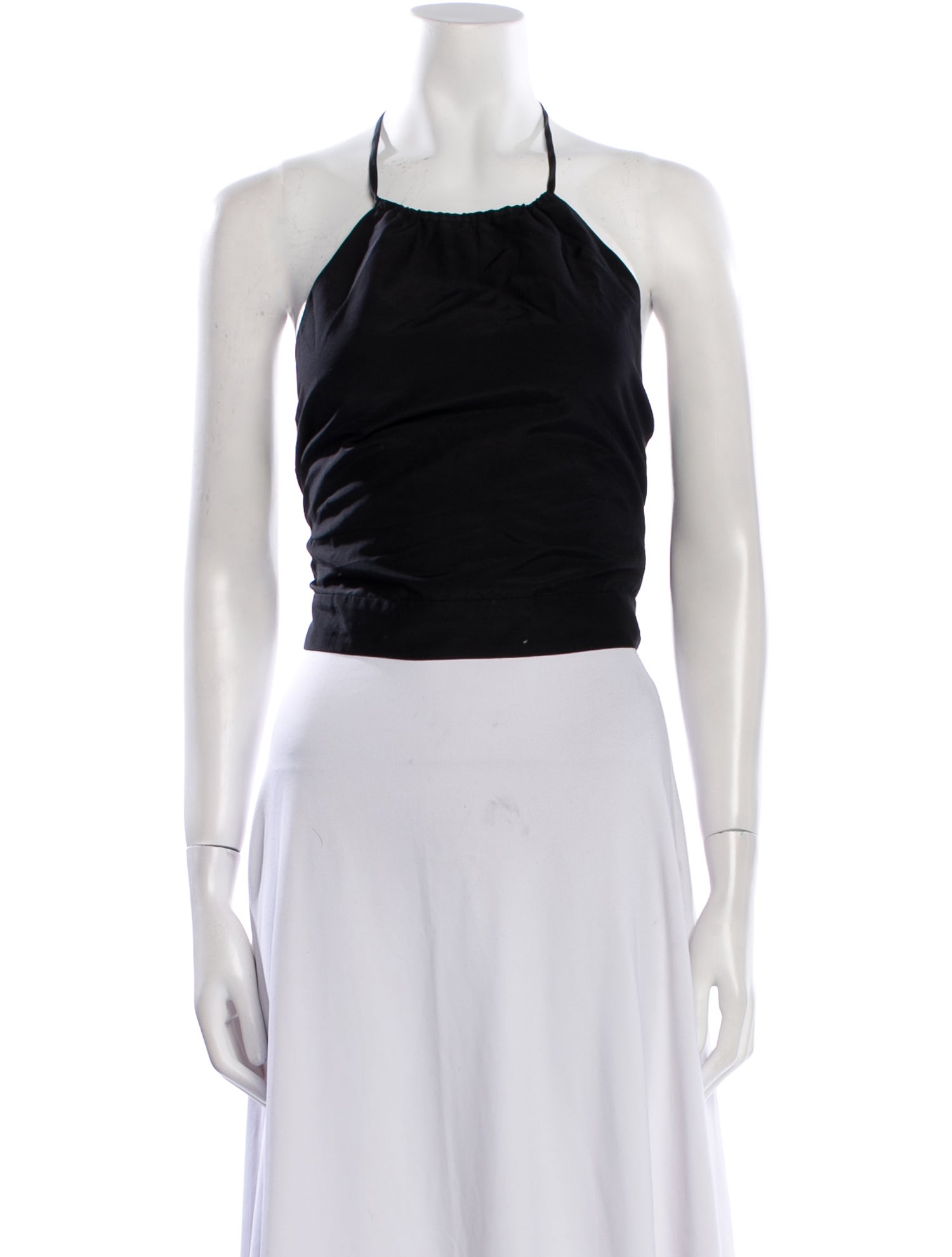 La Ligne Halterneck Sleeveless Crop Top