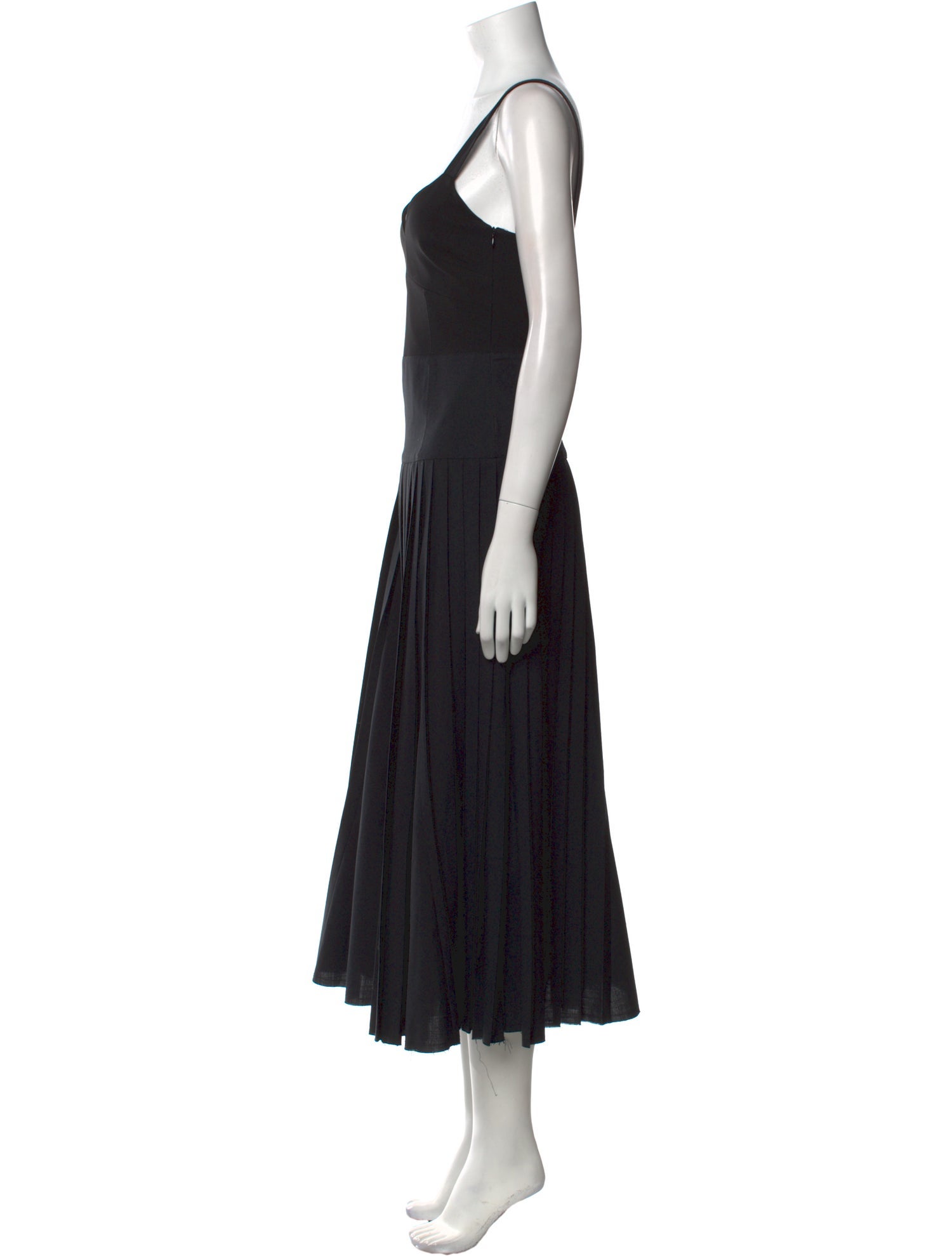 La Ligne Square Neckline Midi Length Dress