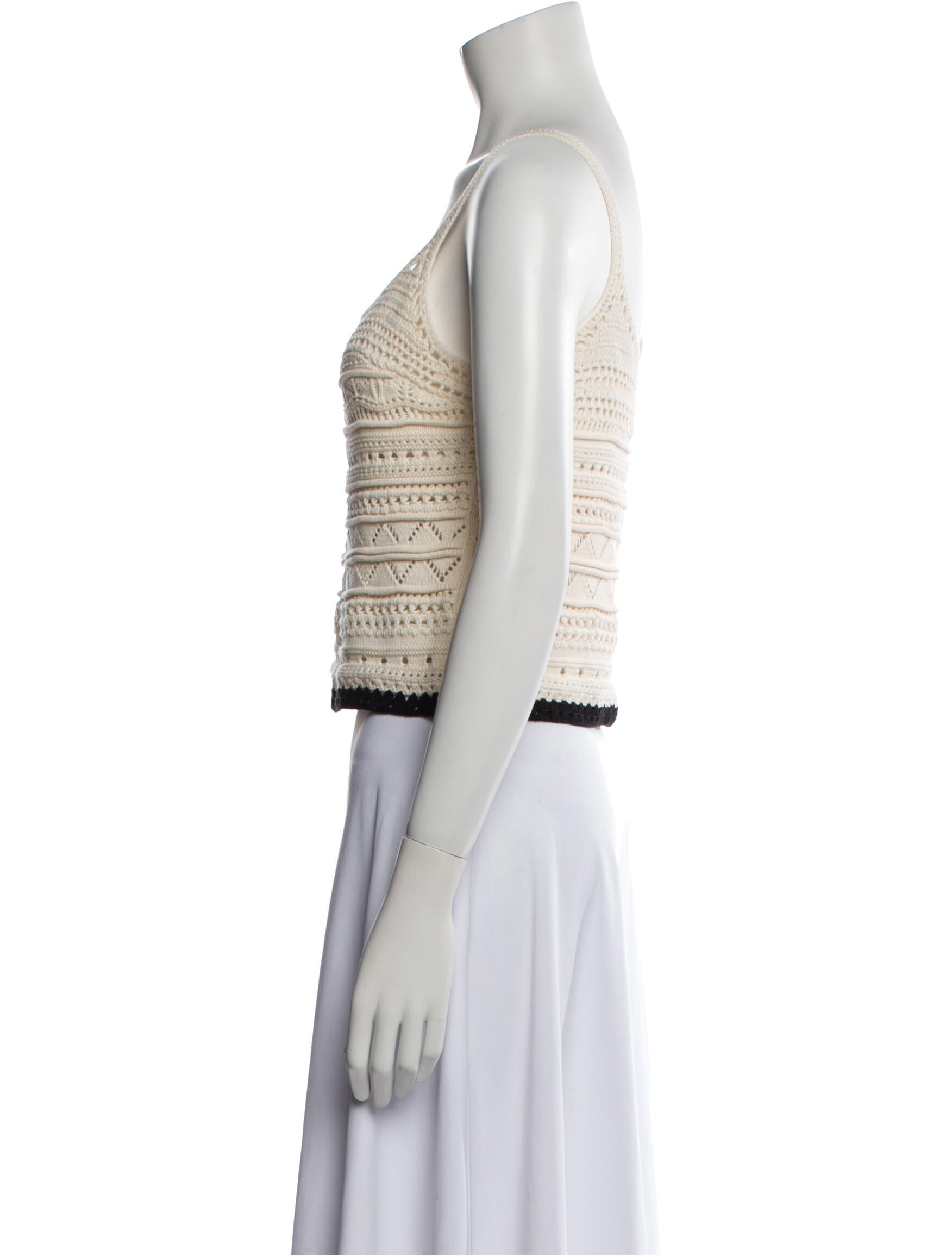 La Ligne Patterned Scoop Neck Sweater