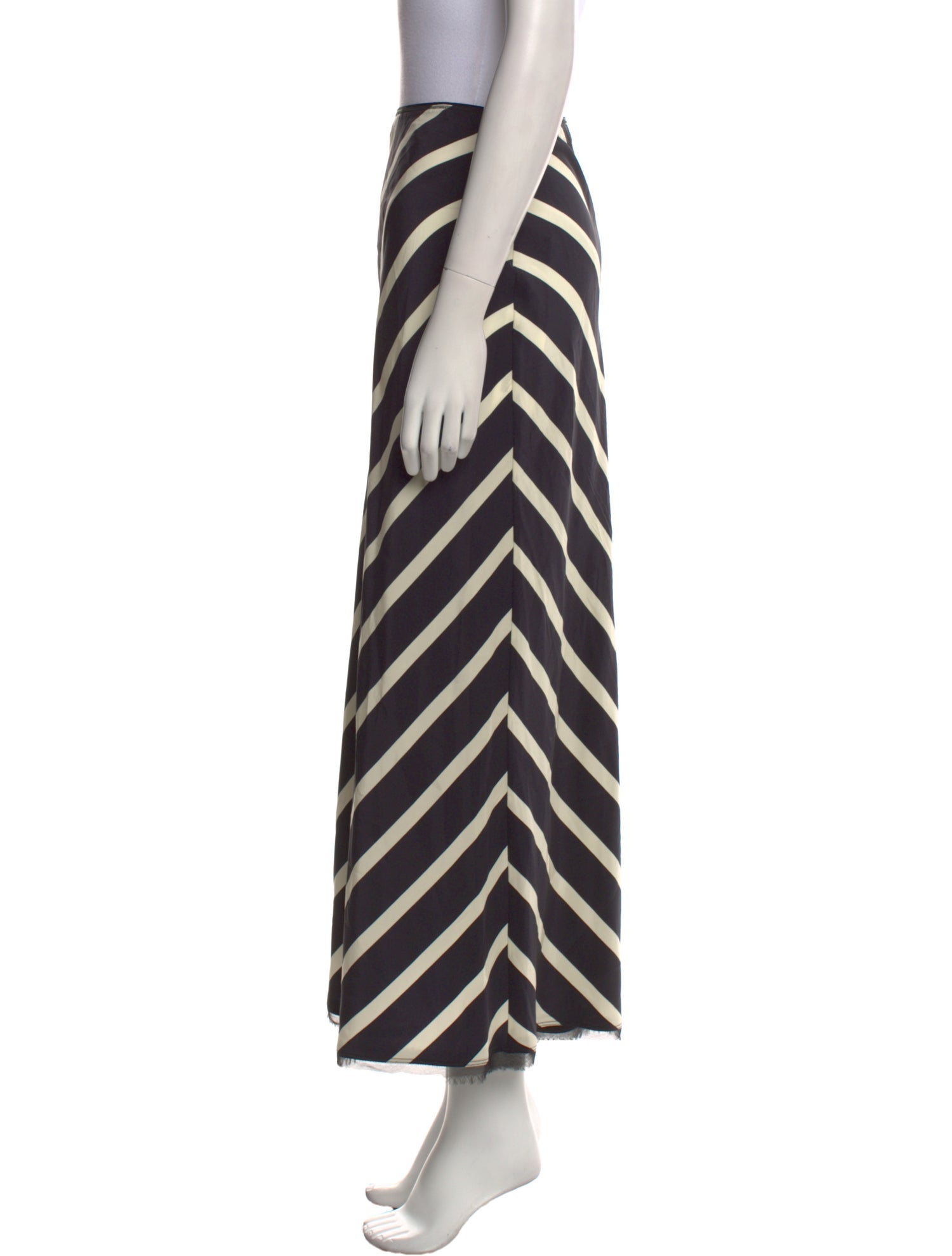 La Ligne Silk Midi Length Skirt