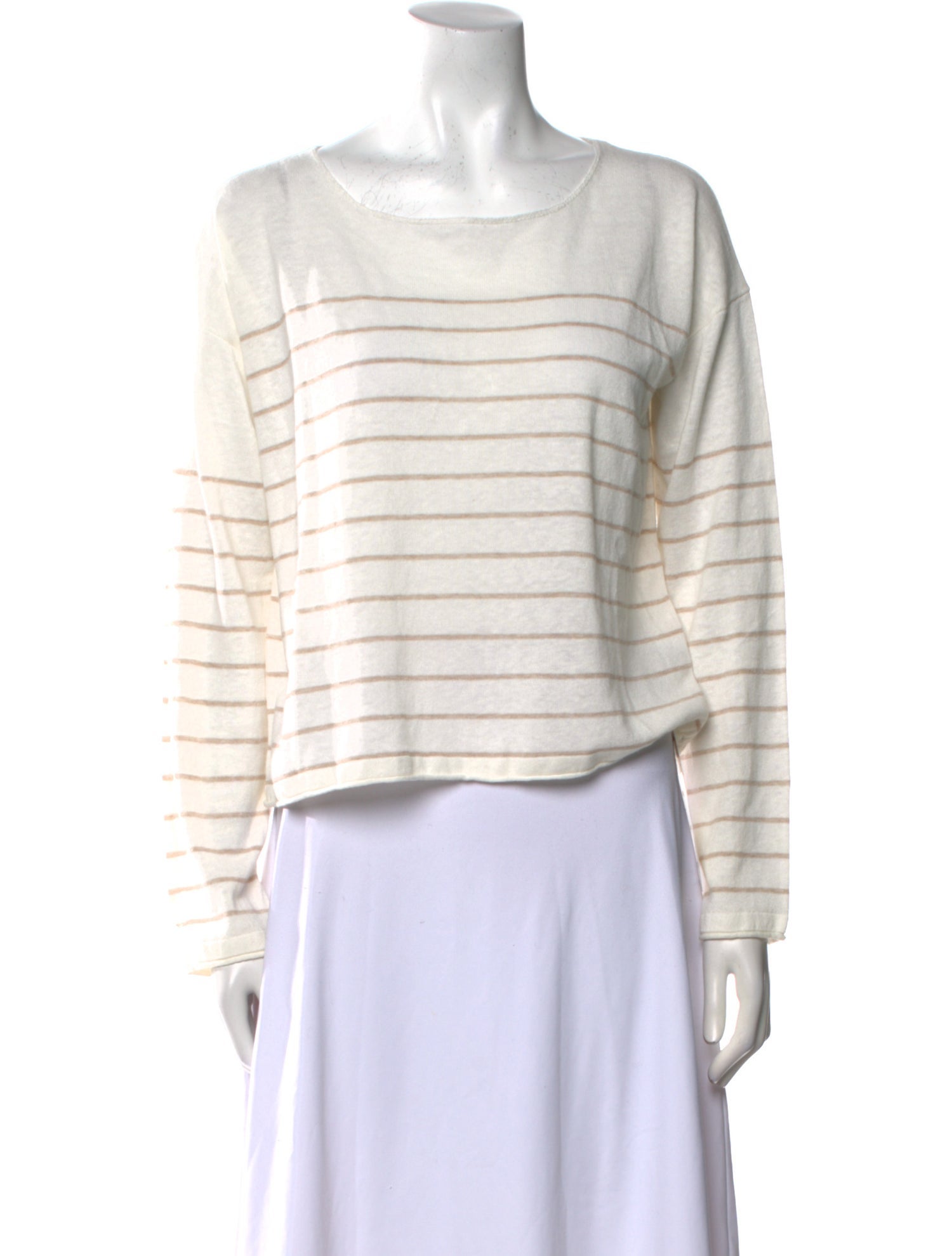 La Ligne Striped Bateau Neckline Crop Top w/ Tags