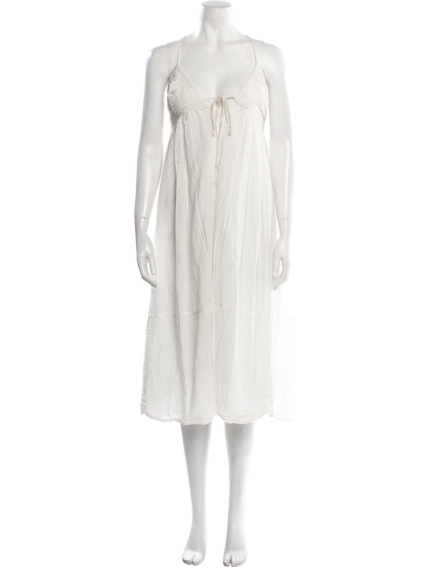 La Ligne Tie Neck Long Dress