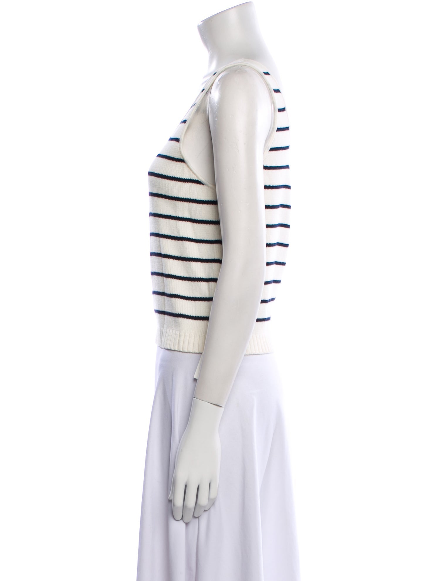 La Ligne Striped Scoop Neck Top