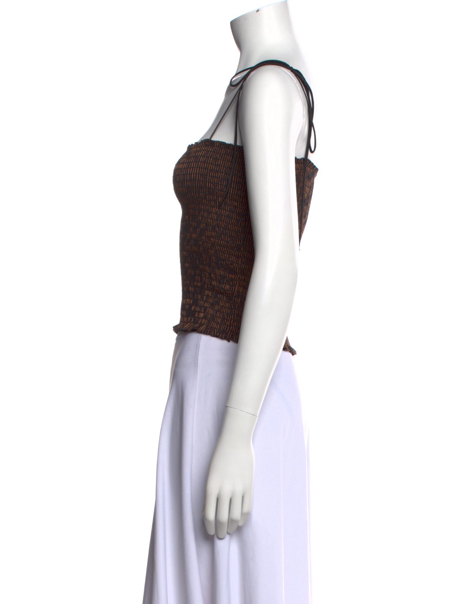 La Ligne Square Neckline Sleeveless Crop Top