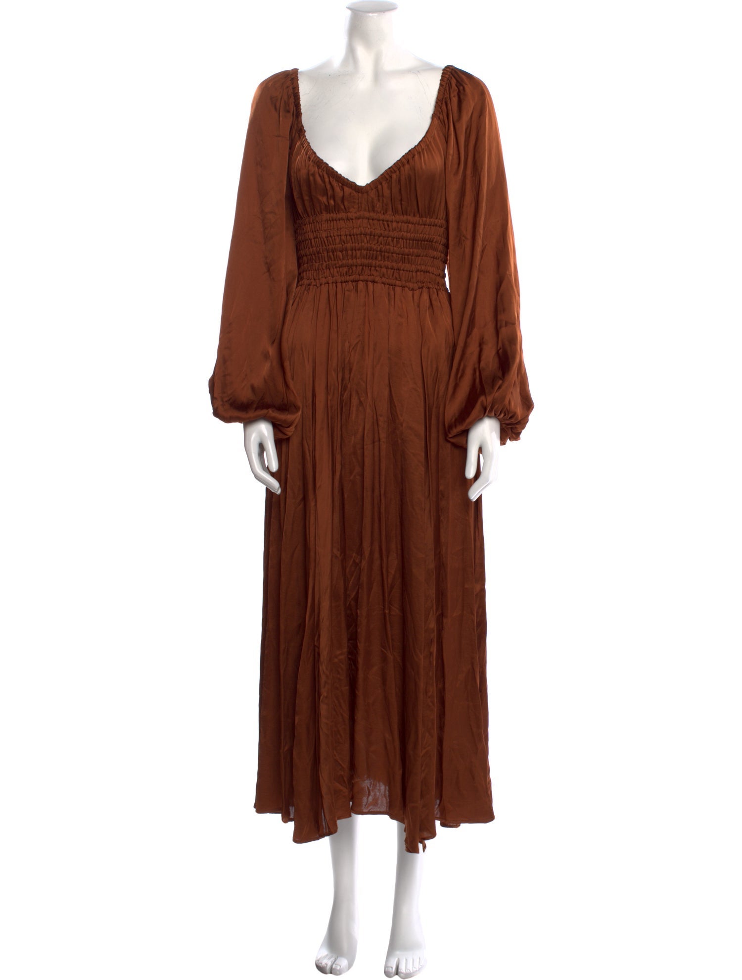 La Ligne V-Neck Long Dress