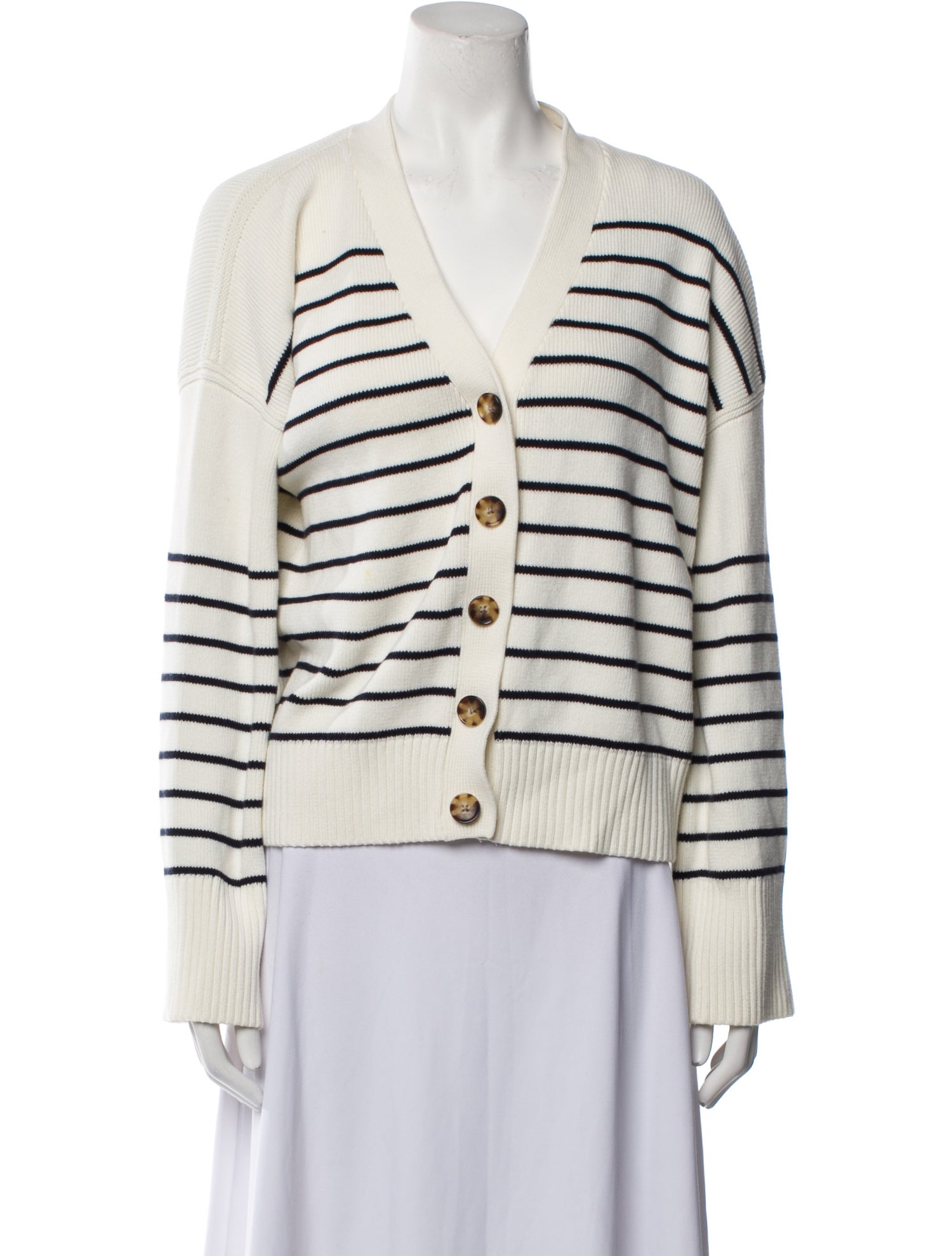 La Ligne Striped V-Neck Sweater