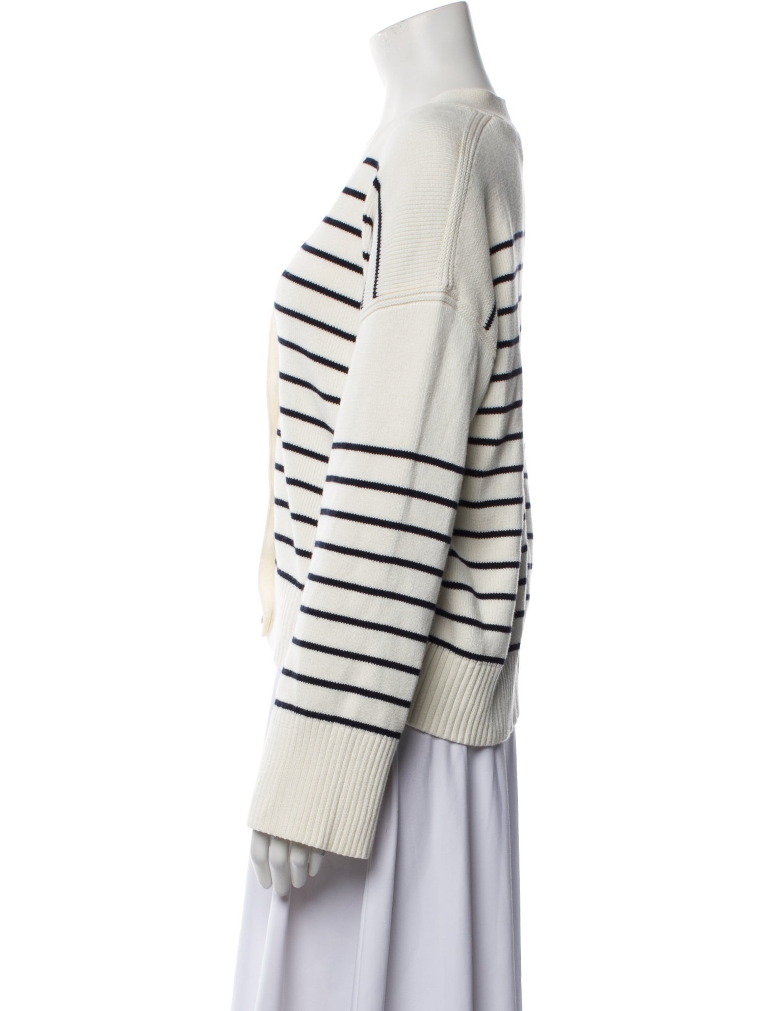 La Ligne Striped V-Neck Sweater