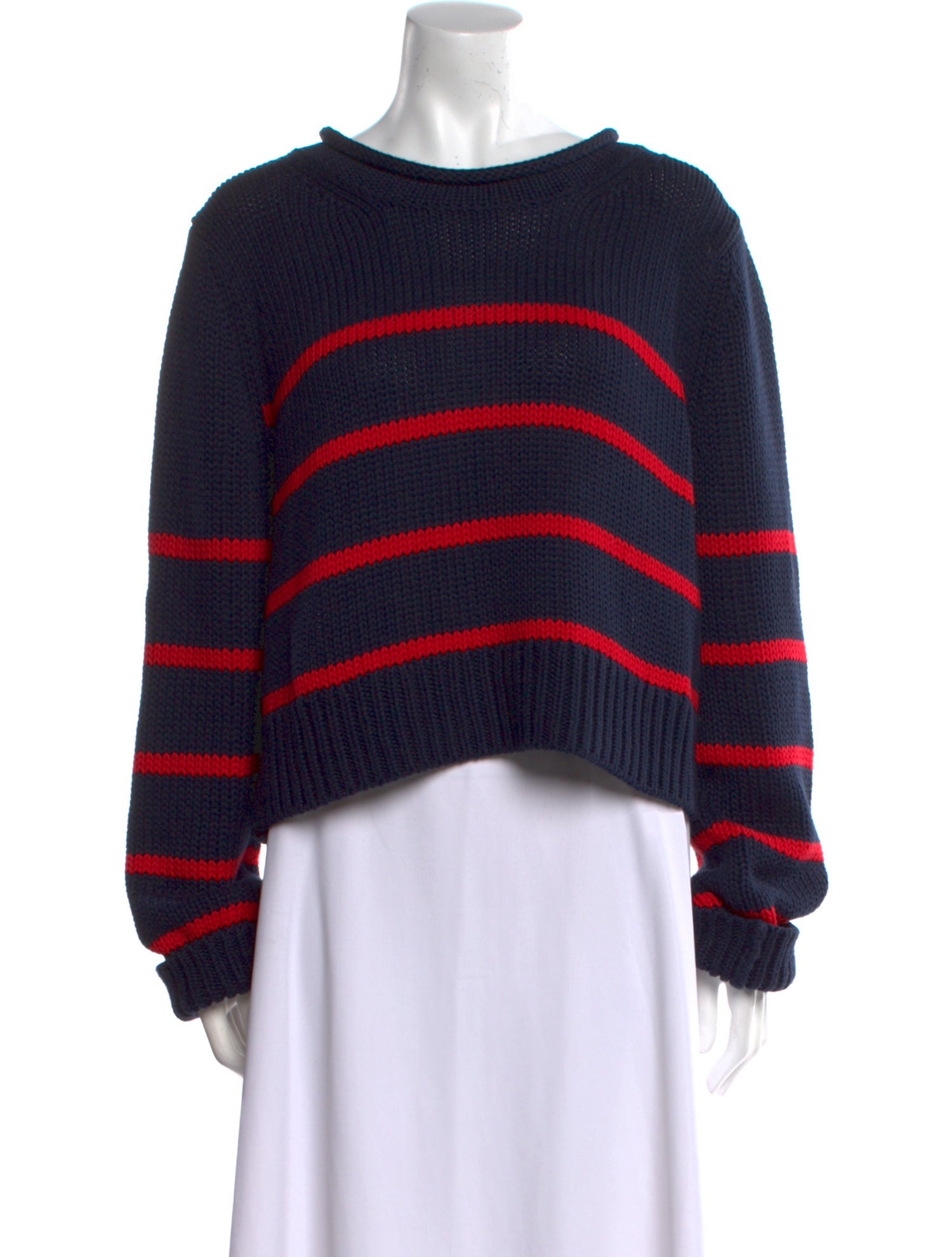 La Ligne Striped Bateau Neckline Sweater