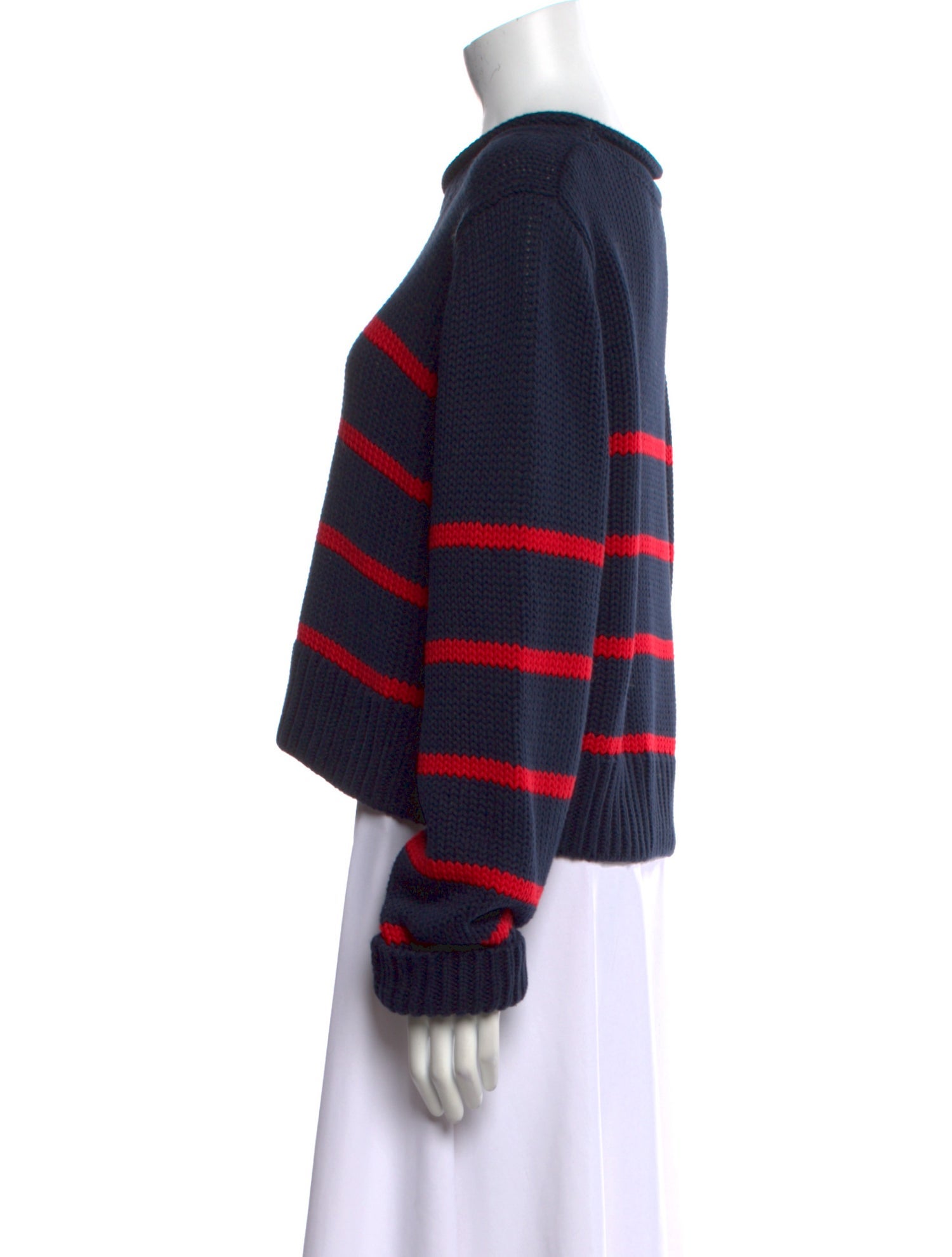 La Ligne Striped Bateau Neckline Sweater