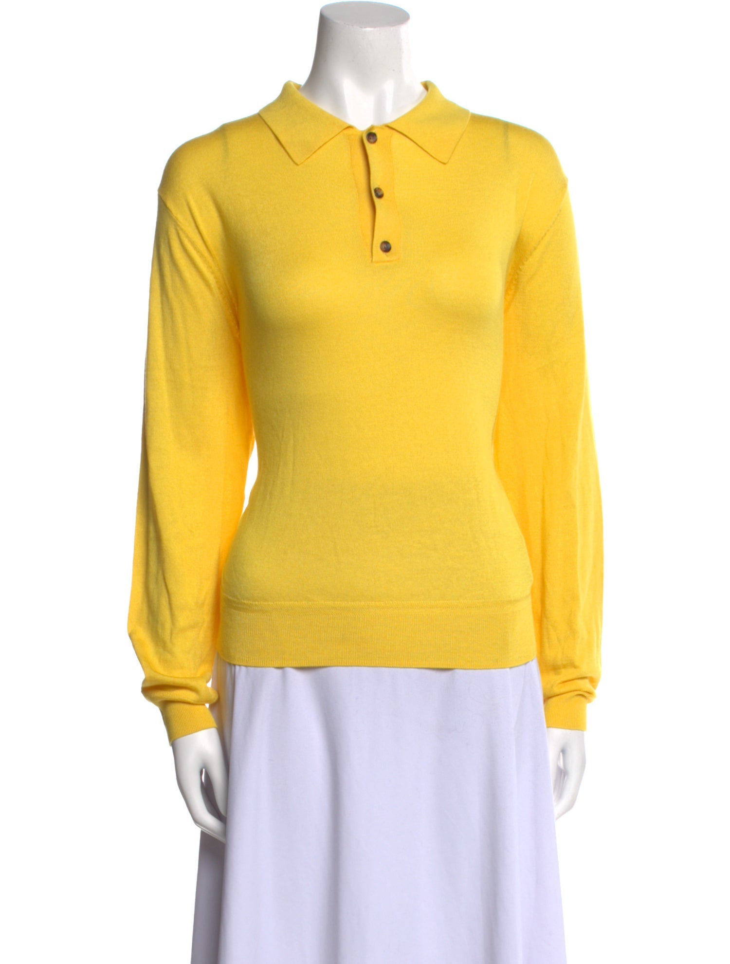 La Ligne Silk Long Sleeve Polo