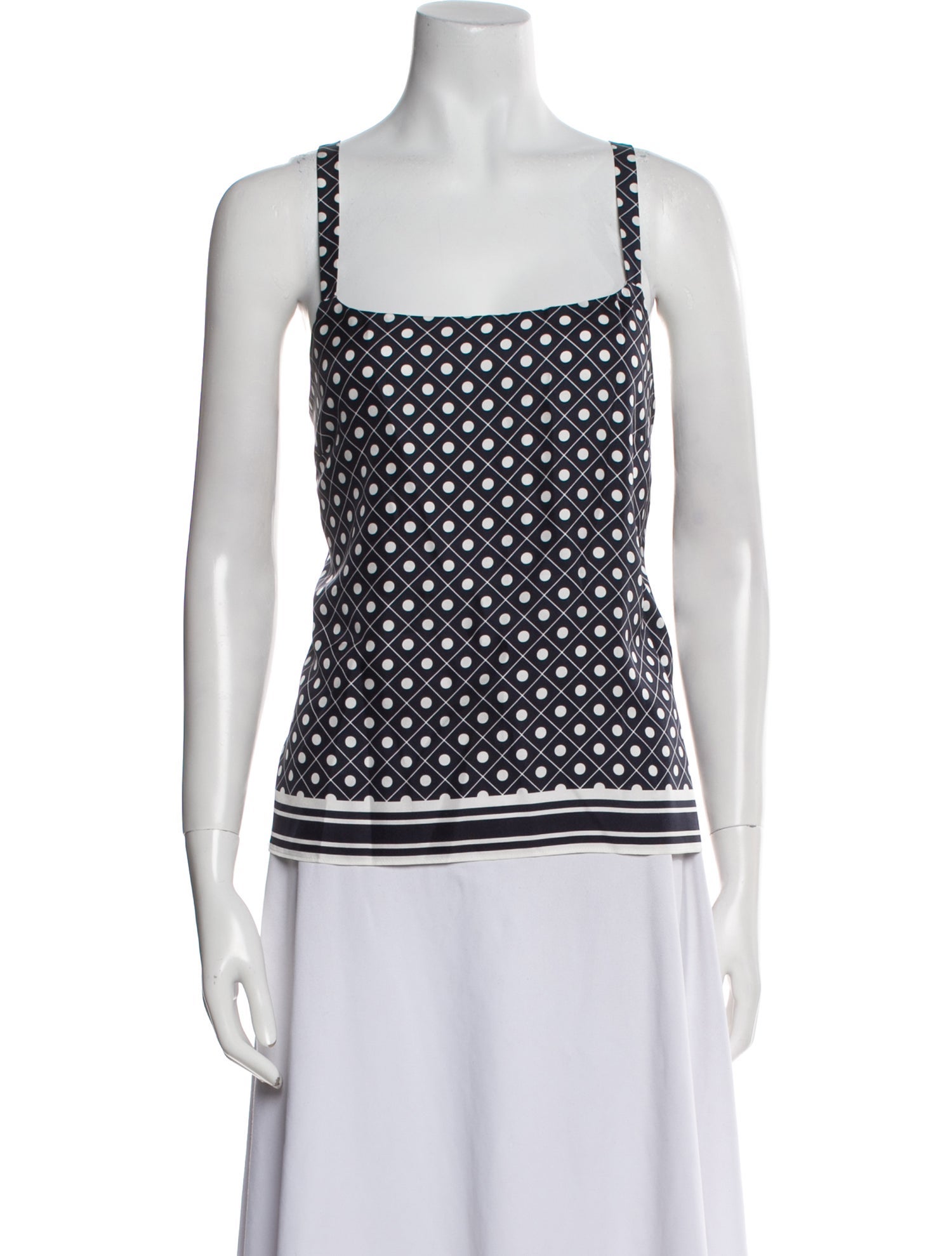 La Ligne Silk Polka Dot Print Top