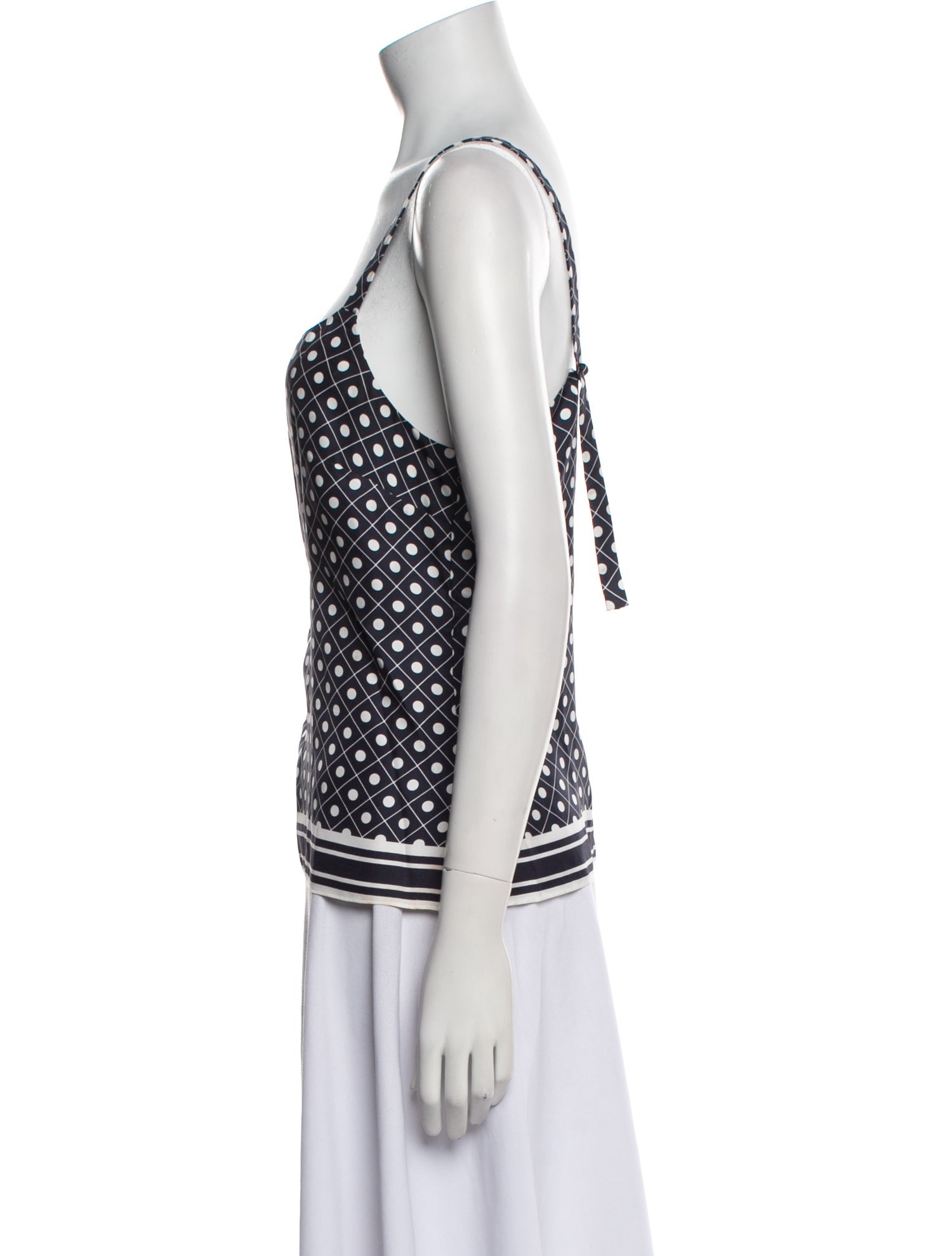 La Ligne Silk Polka Dot Print Top