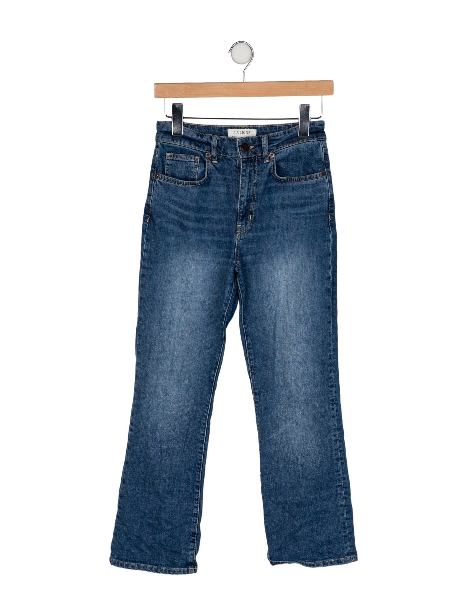 La Ligne Mid-Rise Straight Leg Jeans