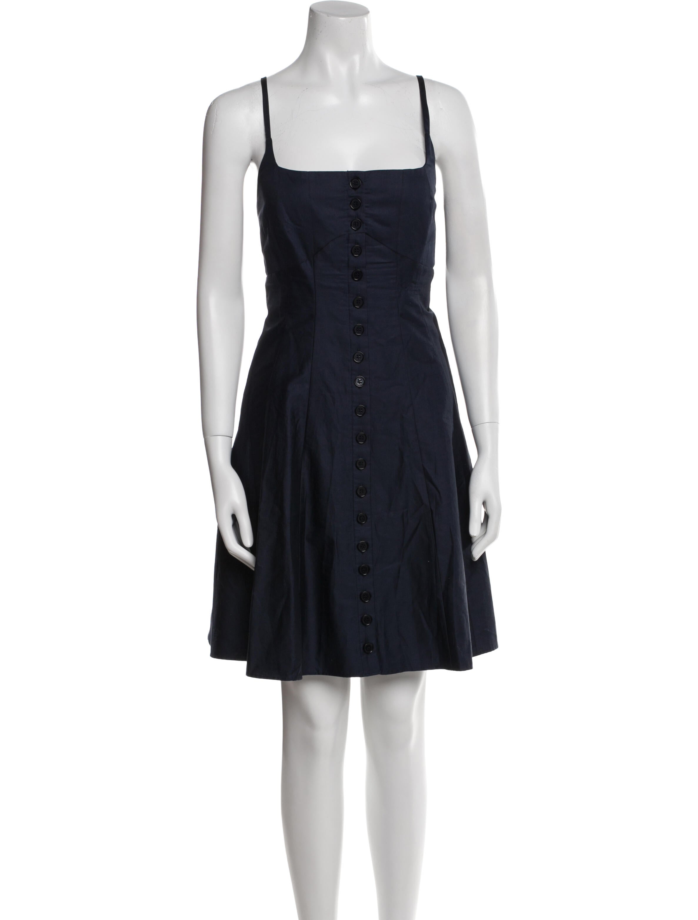 La Ligne Square Neckline Knee-Length Dress