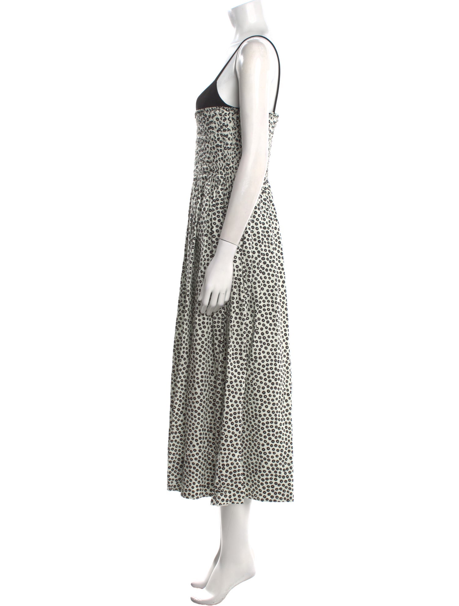 La Ligne Polka Dot Print Long Dress