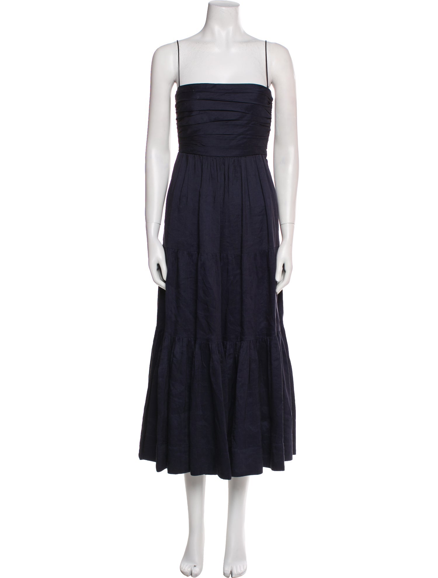 La Ligne Square Neckline Midi Length Dress