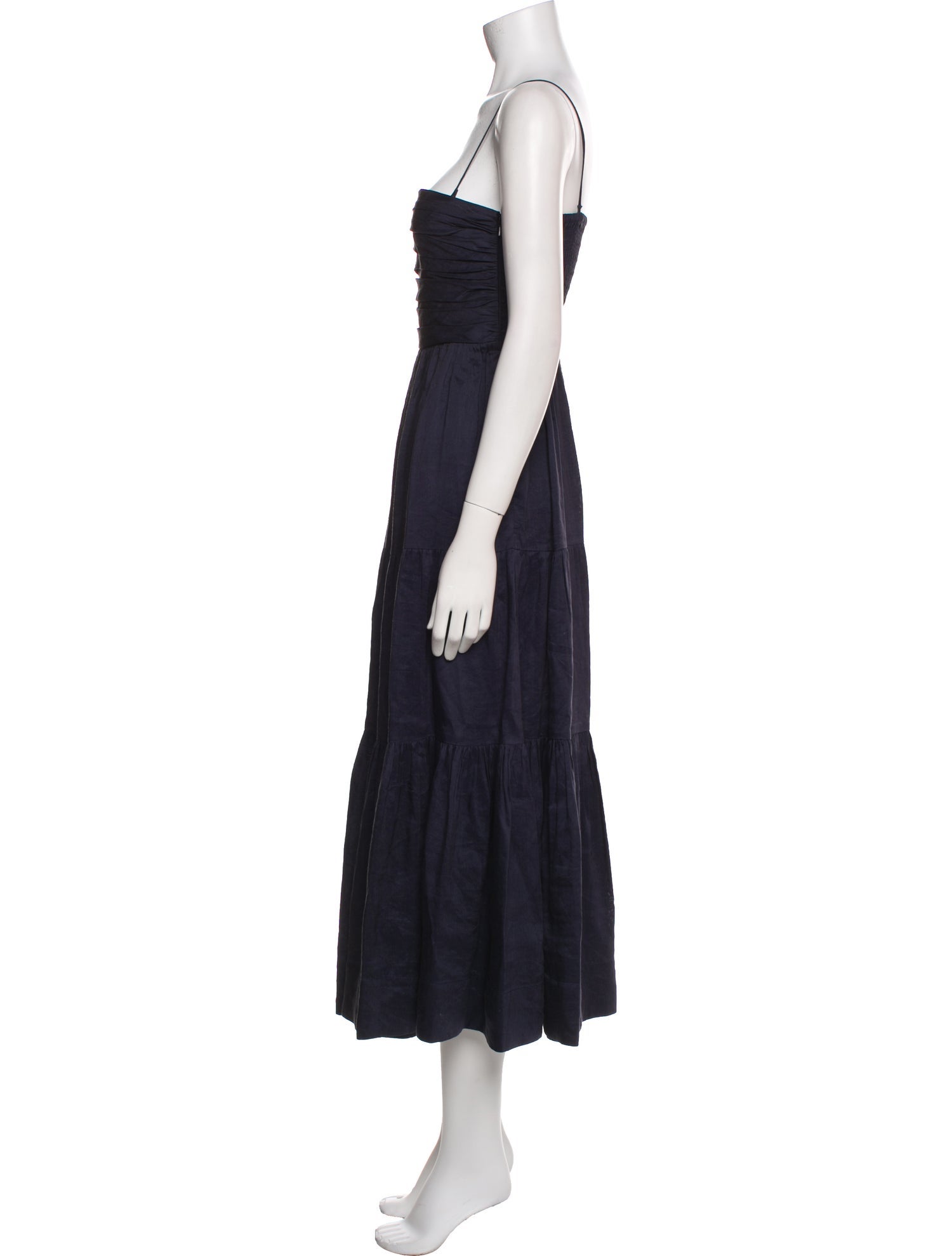 La Ligne Square Neckline Midi Length Dress