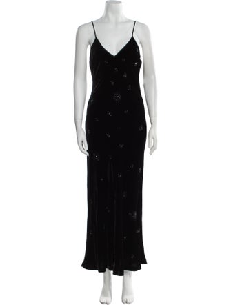 La Ligne V-Neck Long Dress