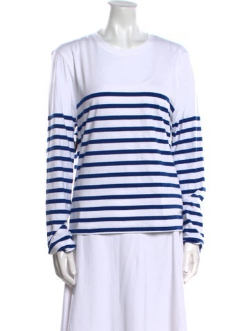 La Ligne Tops Striped Crew Neck T-Shirt L