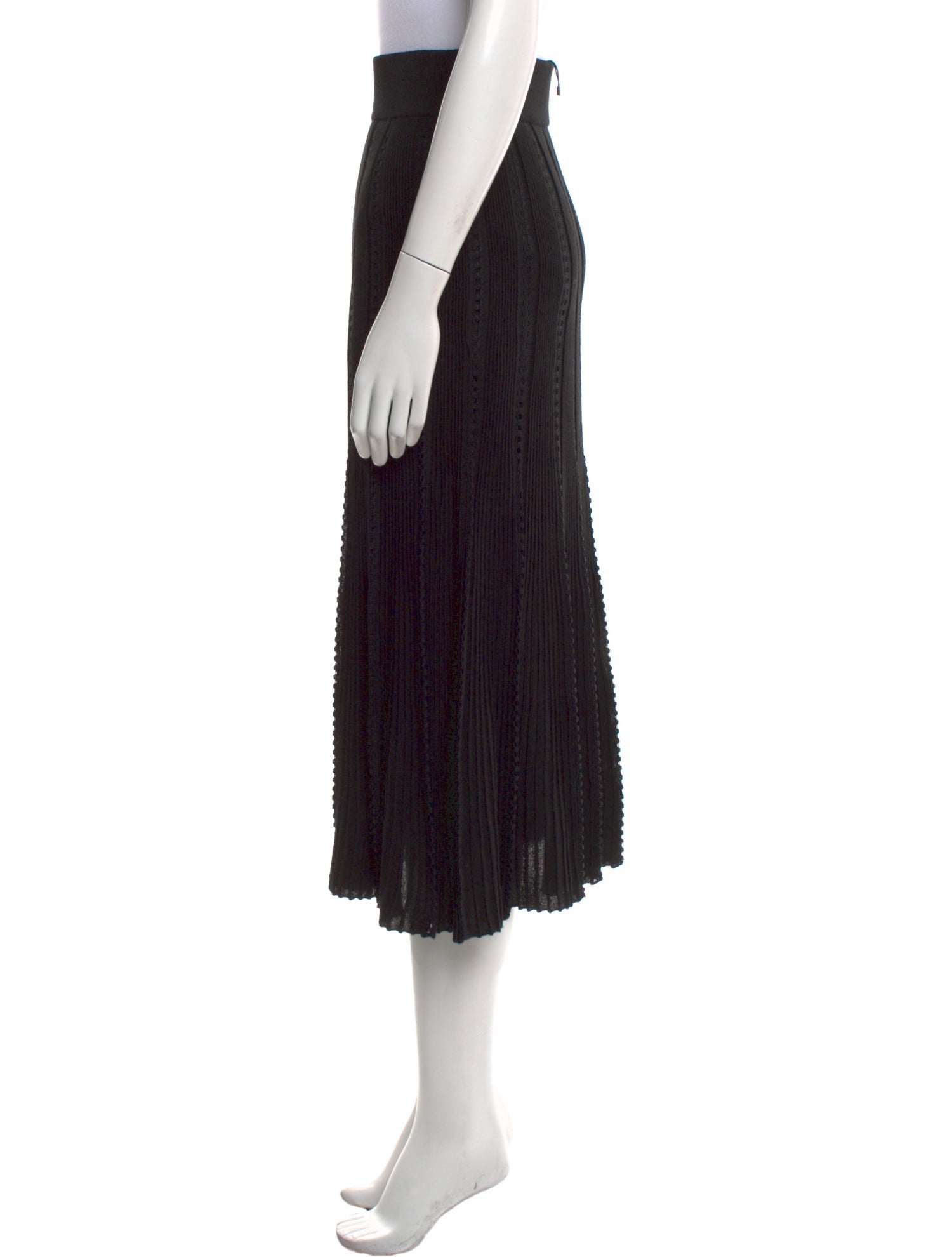 La Ligne Merino Wool Midi Length Skirt