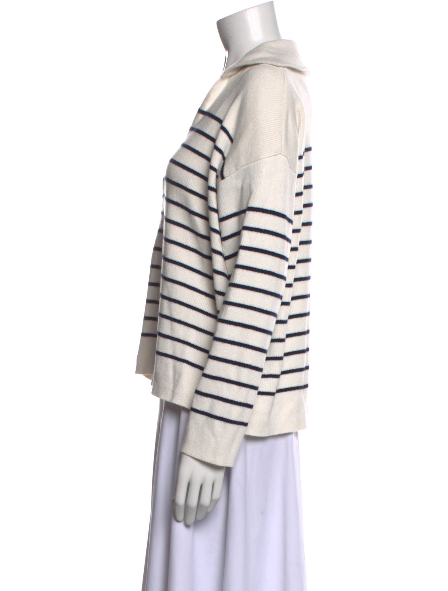 La Ligne Striped V-Neck Sweater