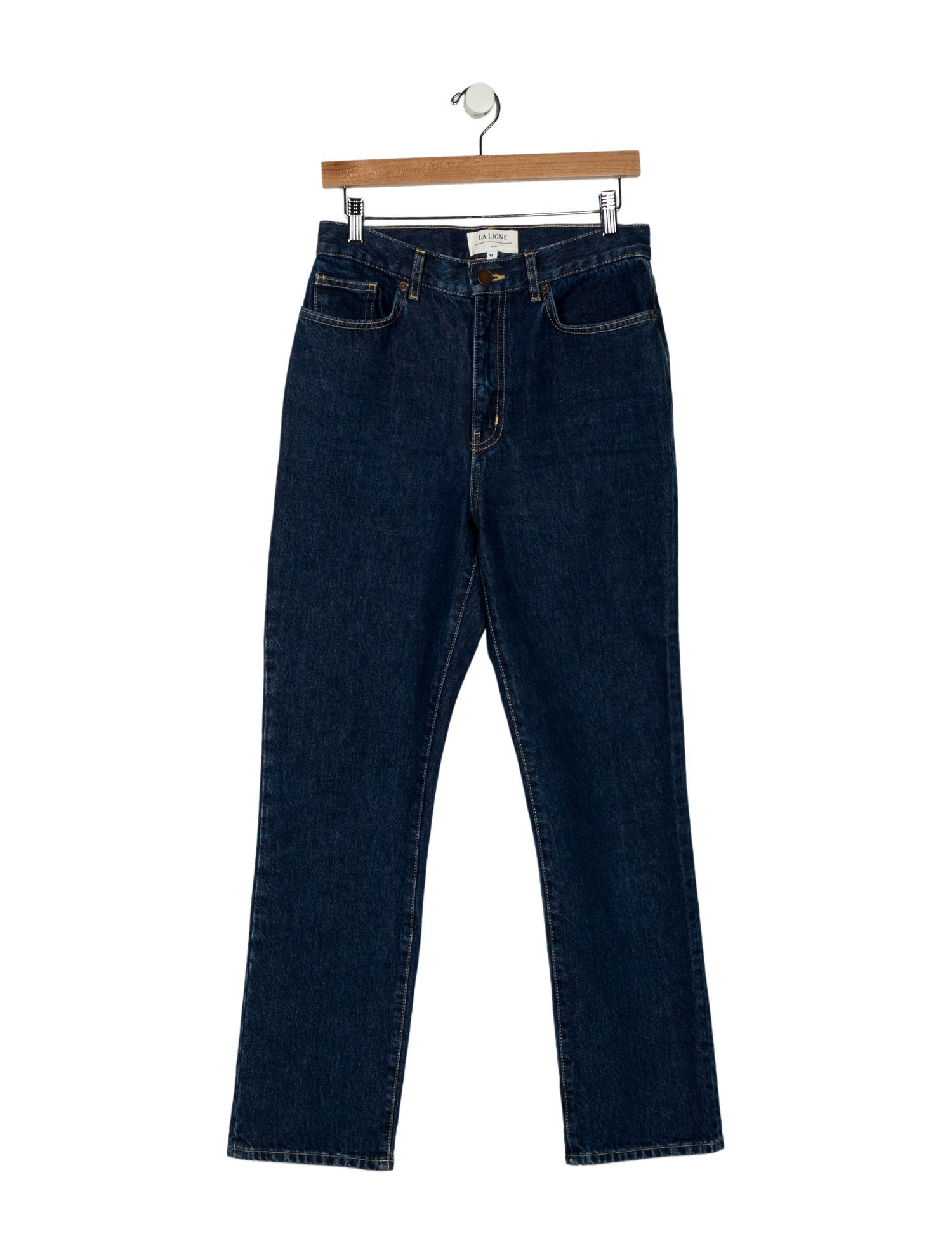 La Ligne High-Rise Straight Leg Jeans