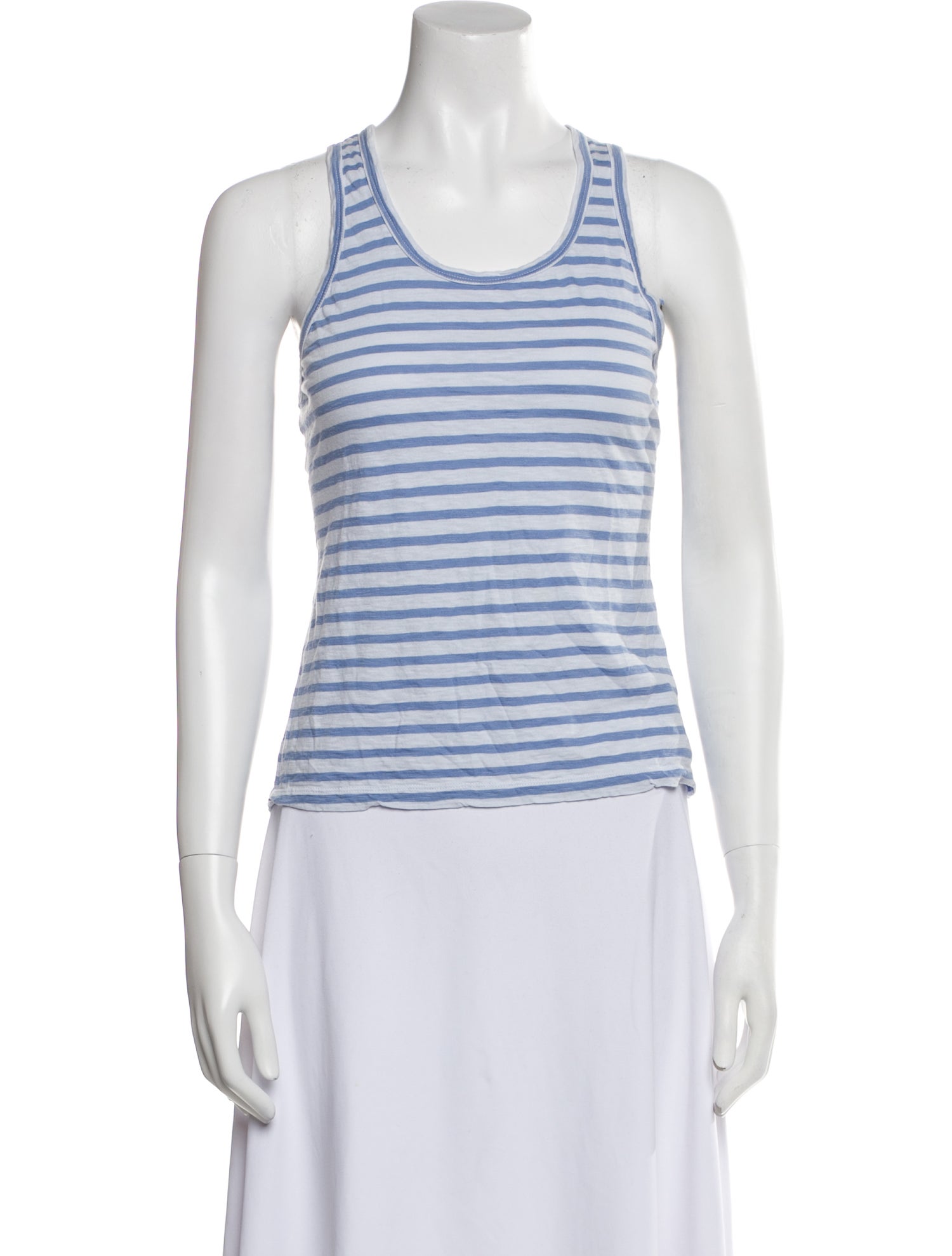 La Ligne Striped Scoop Neck Top