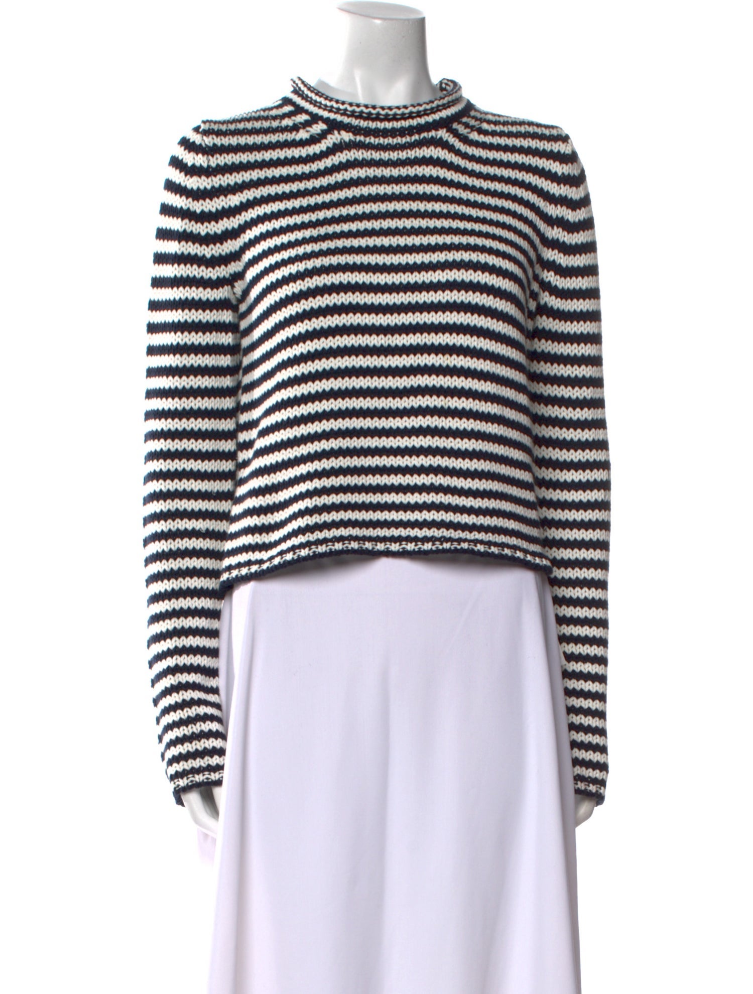 La Ligne Striped Mock Neck Sweater