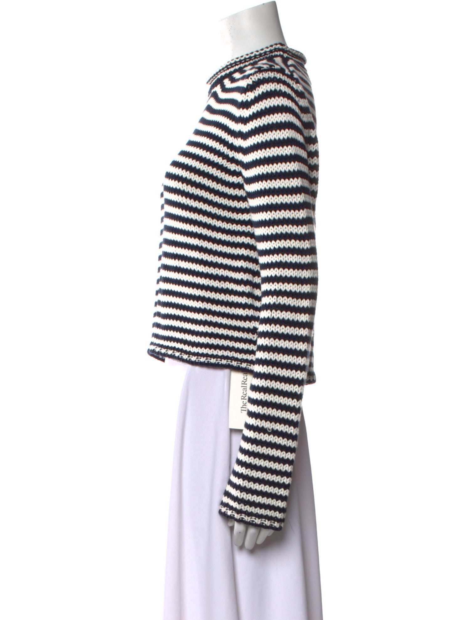 La Ligne Striped Mock Neck Sweater