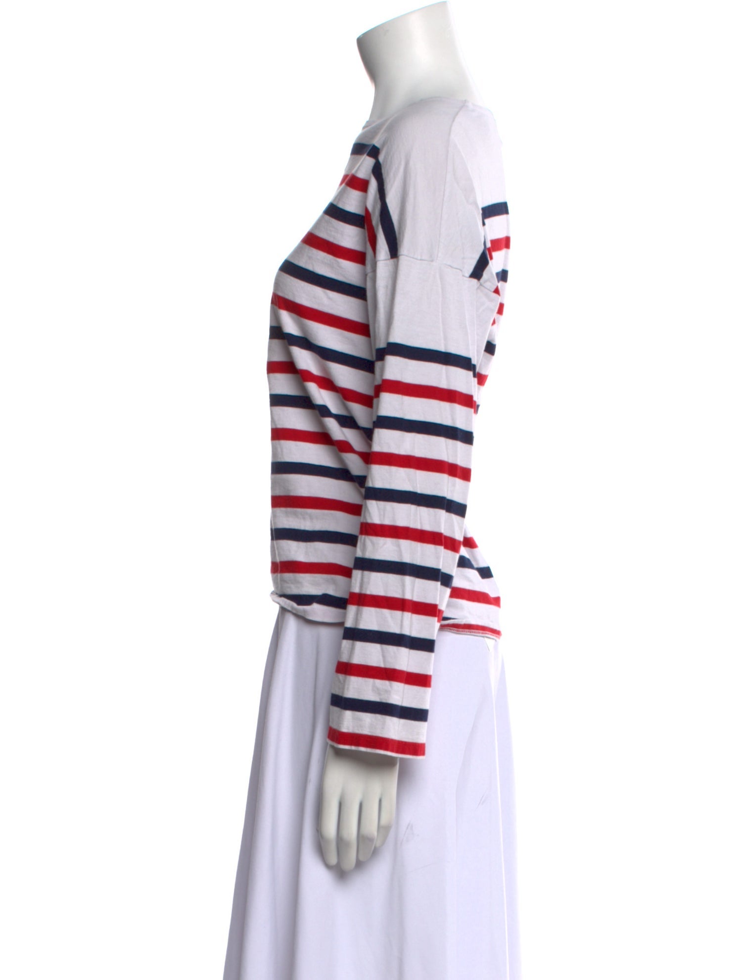 La Ligne Striped Bateau Neckline Top