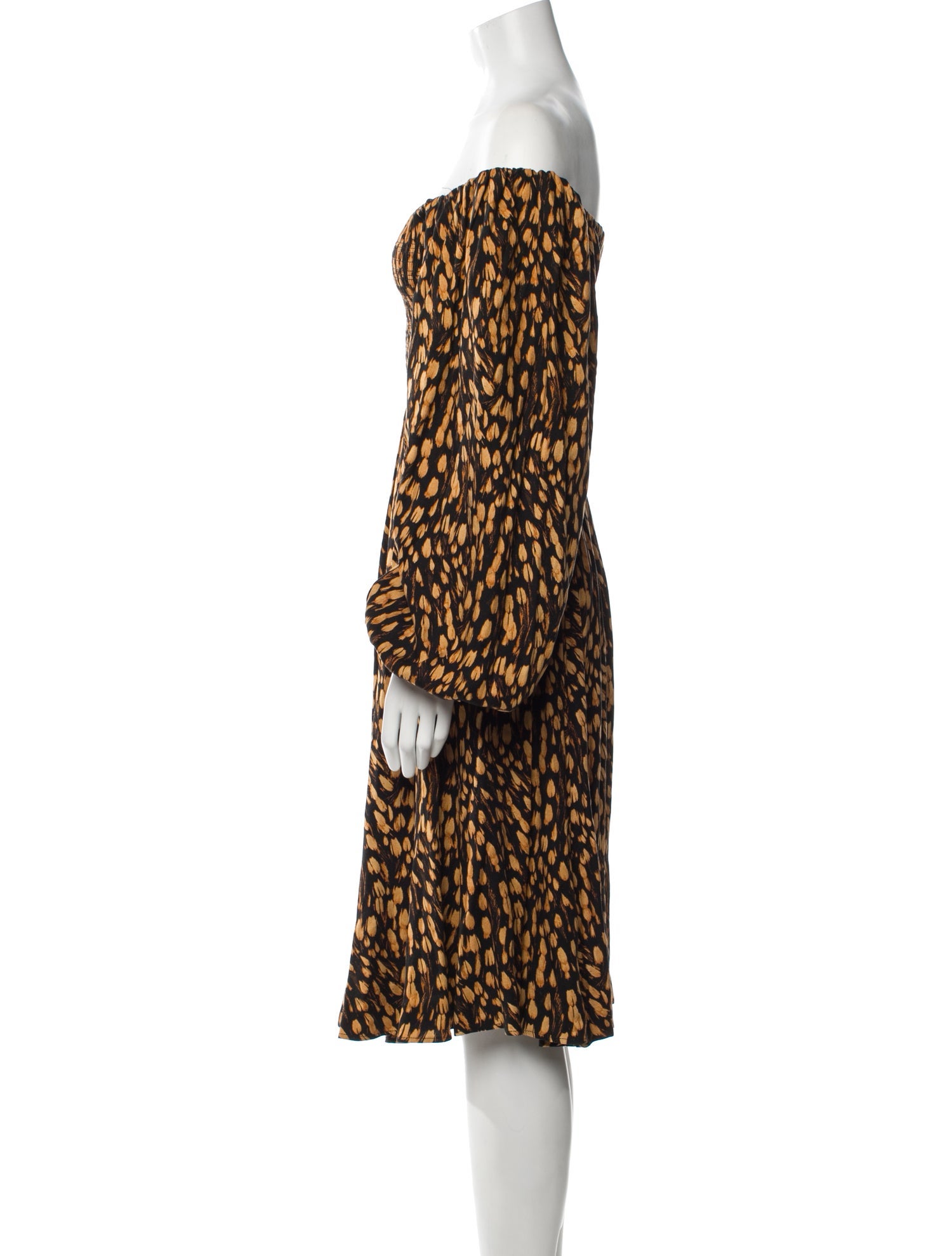 La Ligne Animal Print Knee-Length Dress