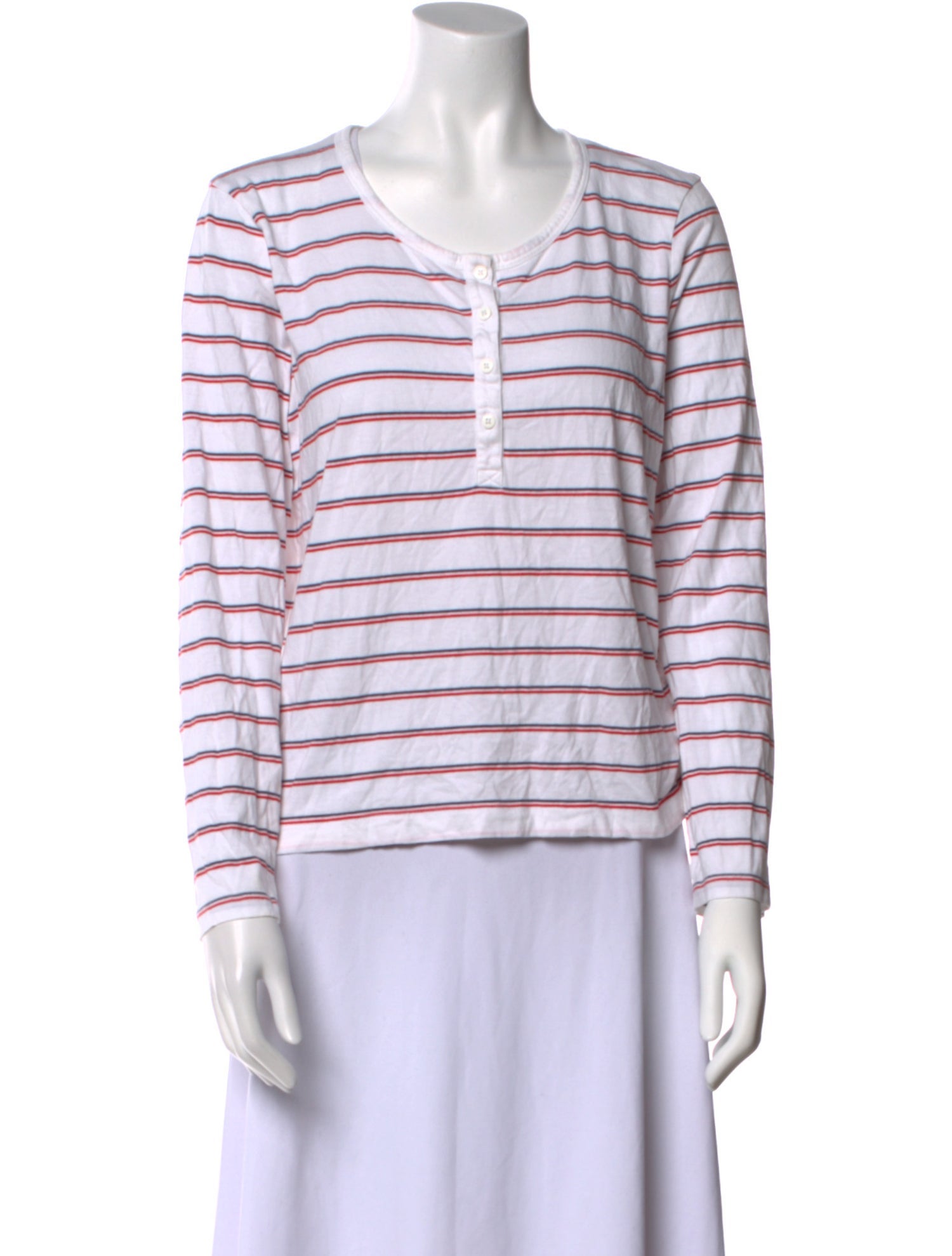 La Ligne Striped Scoop Neck Top