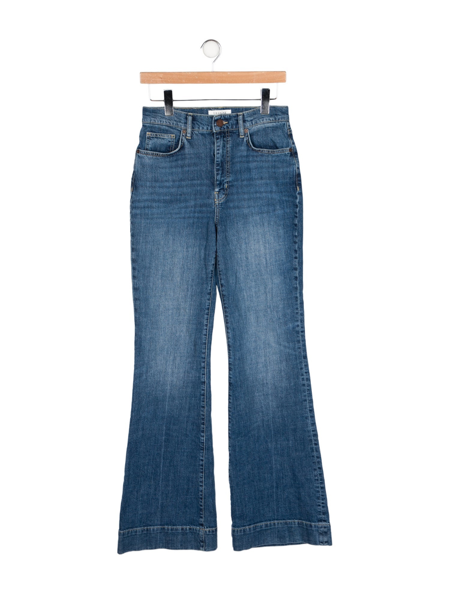 La Ligne Mid-Rise Wide Leg Jeans