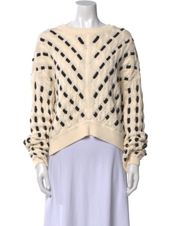 La Ligne Printed Scoop Neck Sweater