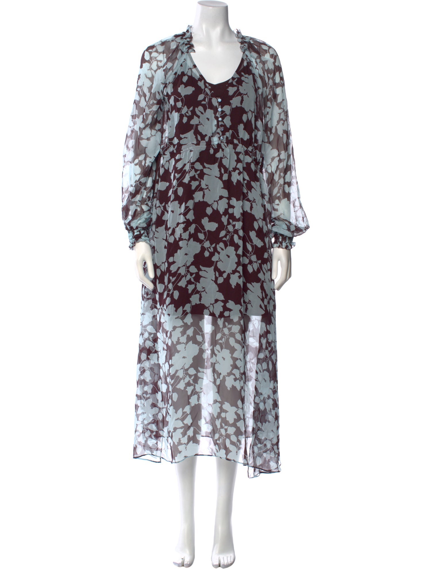 La Ligne Floral Print Long Dress
