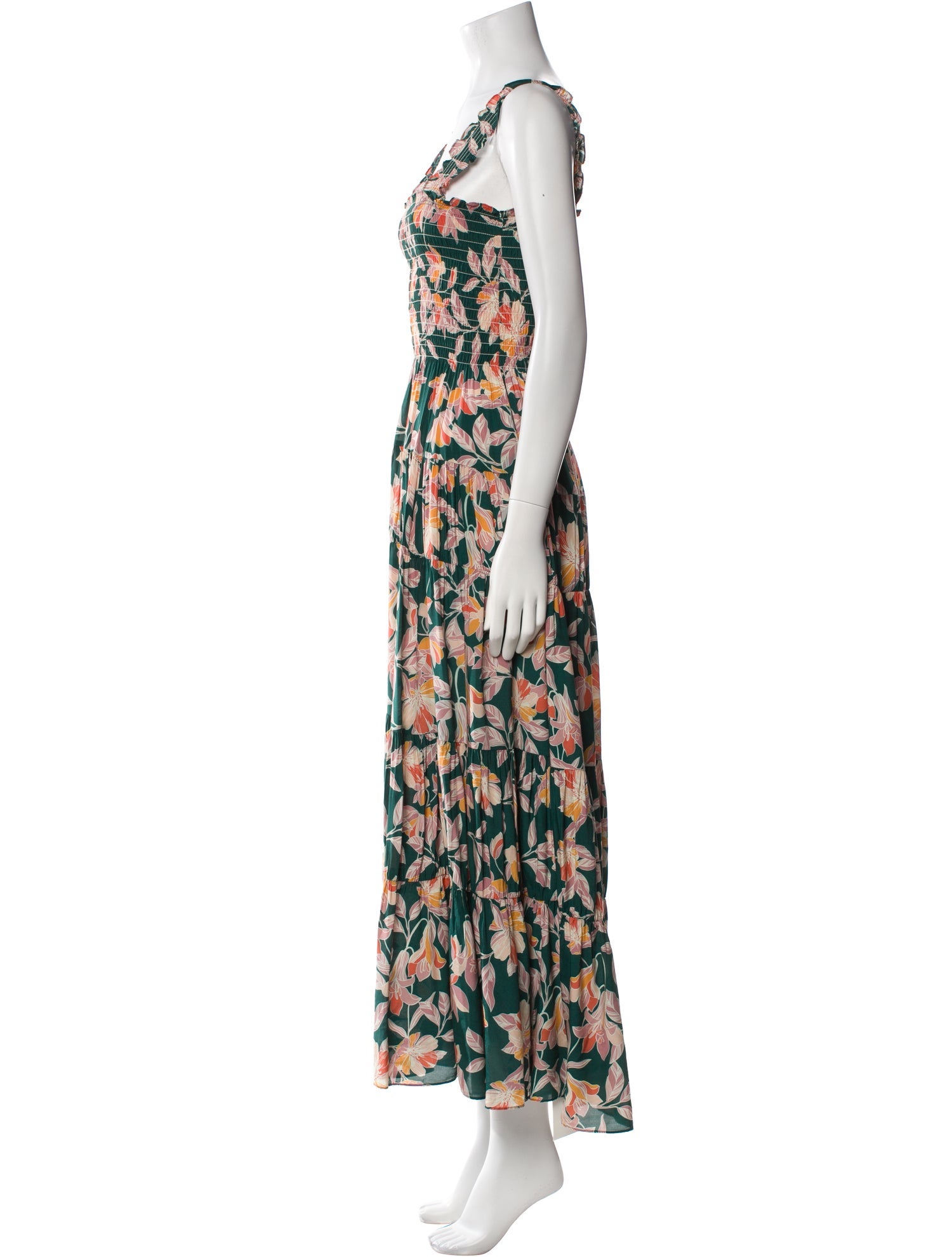 La Ligne Floral Print Midi Length Dress