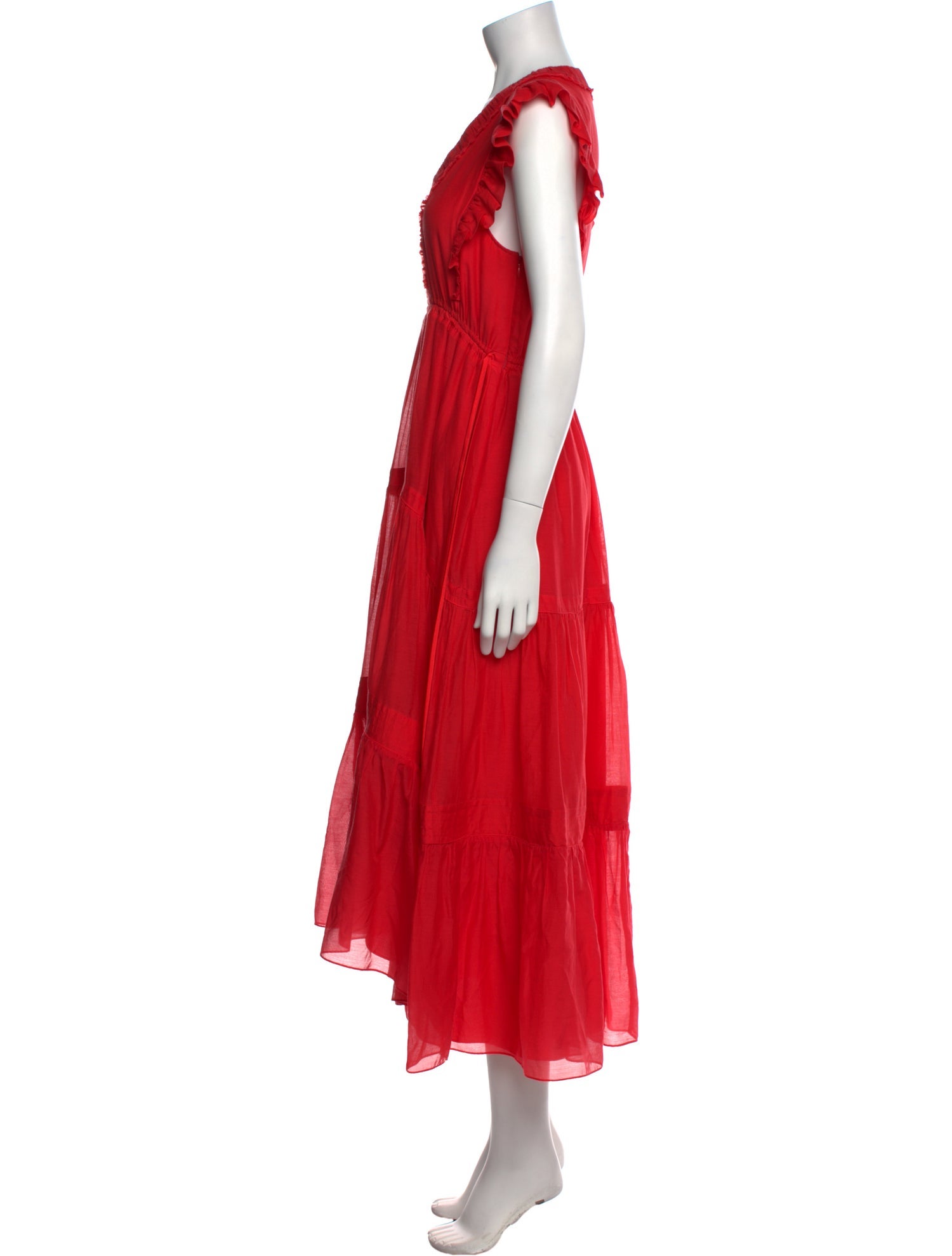 La Ligne V-Neck Midi Length Dress