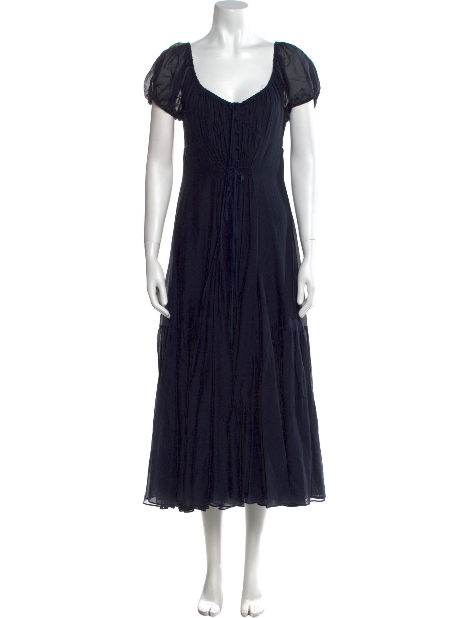 La Ligne V-Neck Long Dress