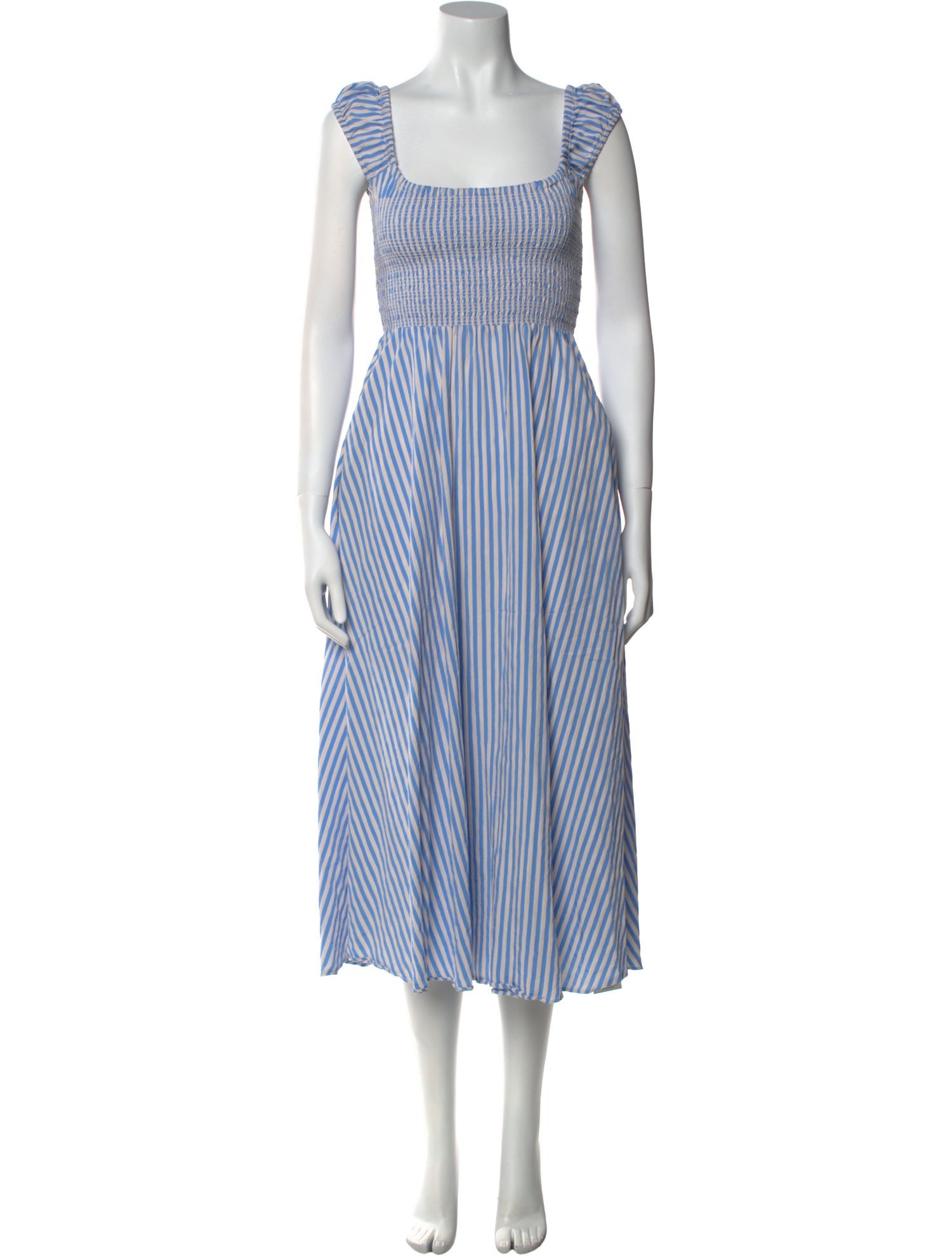 La Ligne Striped Midi Length Dress