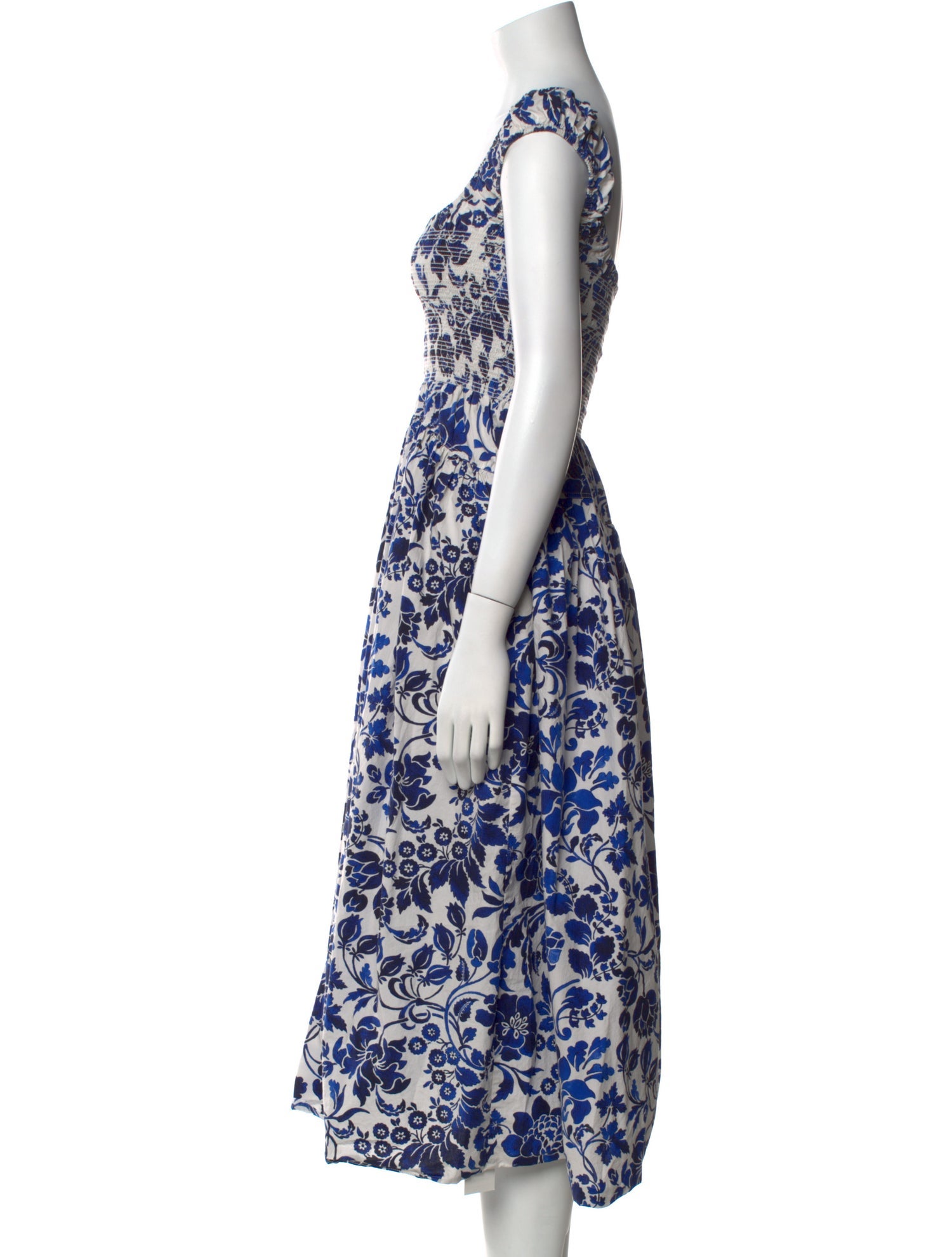 La Ligne Floral Print Midi Length Dress